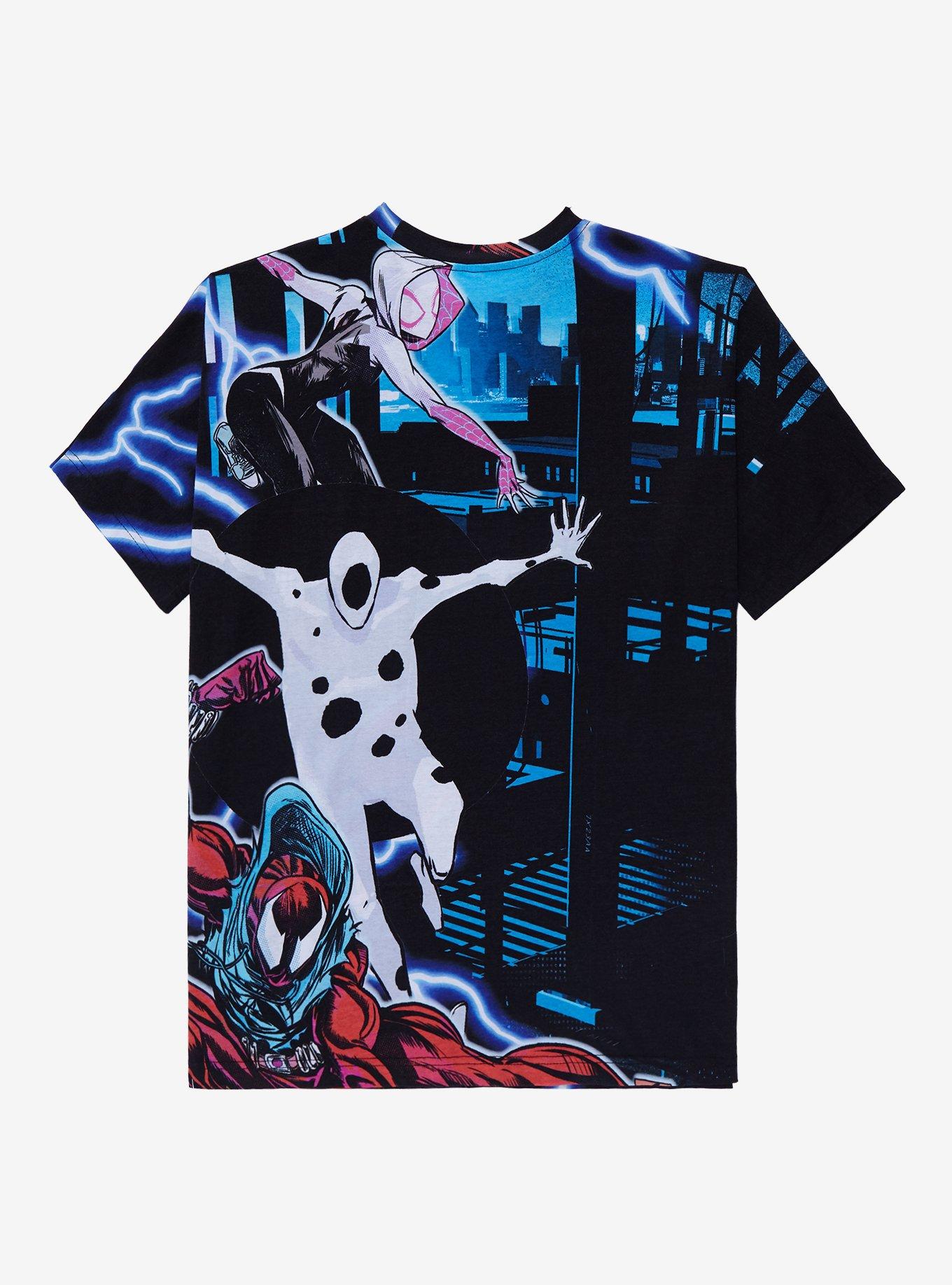 Marvel Spider-Man Jumbo Scene Double-Sided T-Shirt, BLACK, alternate
