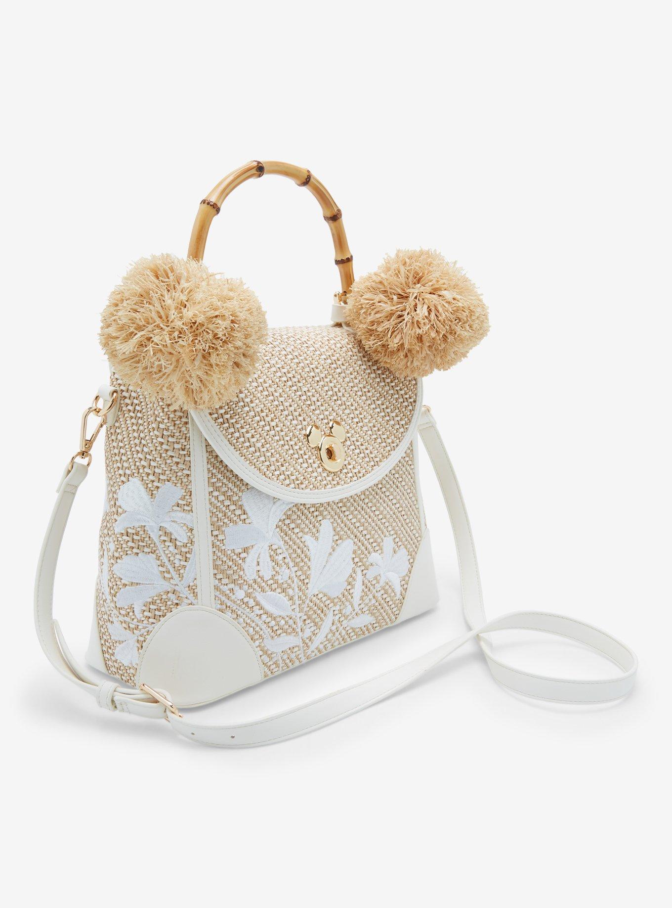 Our Universe Disney Mickey Mouse Floral Pom Pom Handbag - BoxLunch Exclusive, , hi-res