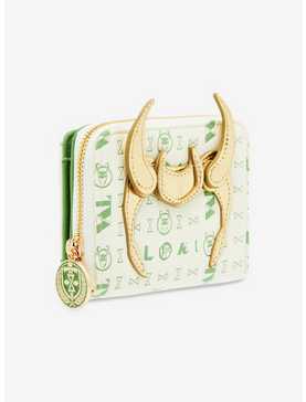 Marvel Loki Figural Horns Small Wallet - BoxLunch Exclusive, , hi-res