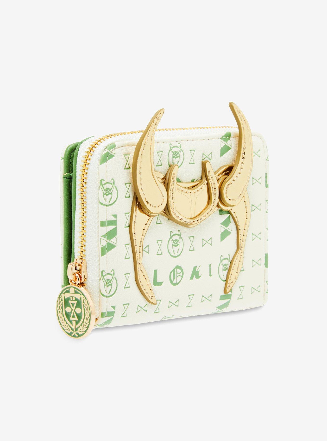 Marvel Loki Figural Horns Small Wallet - BoxLunch Exclusive, , hi-res