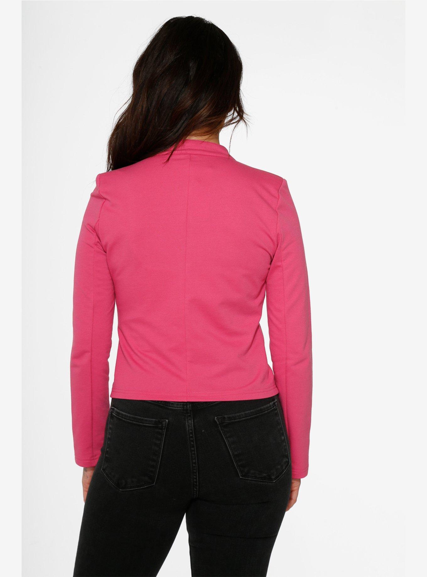 Hot Pink Military Jacket, HOT PINK, alternate