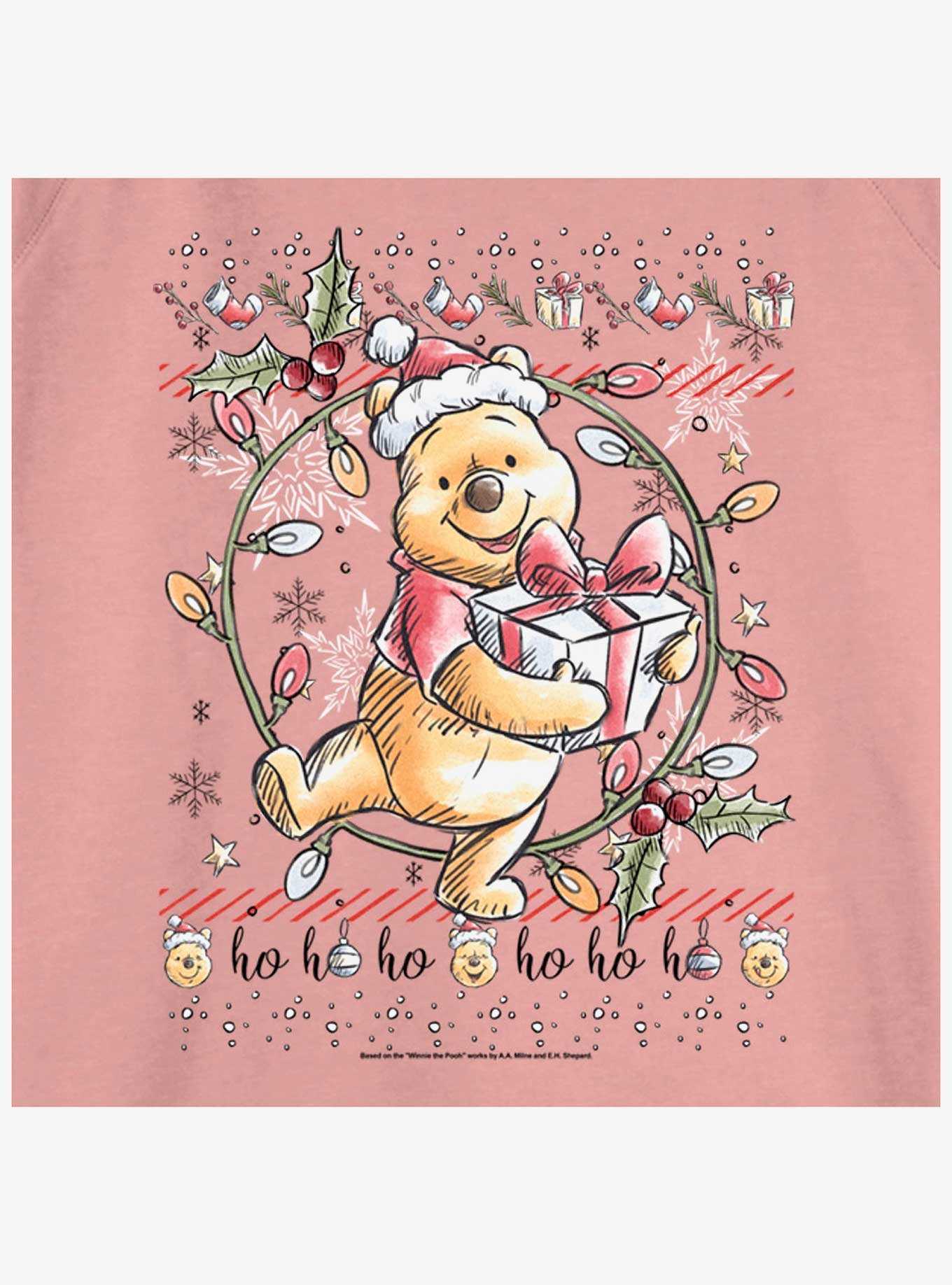 Disney Winnie The Pooh Christmas Bear Womens Slouchy Sweatshirt, , hi-res