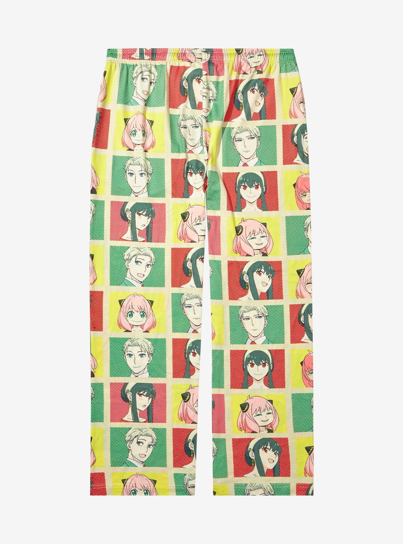 Spy x Family Character Grid Allover Print Sleep Pants - BoxLunch Exclusive, MULTI, alternate