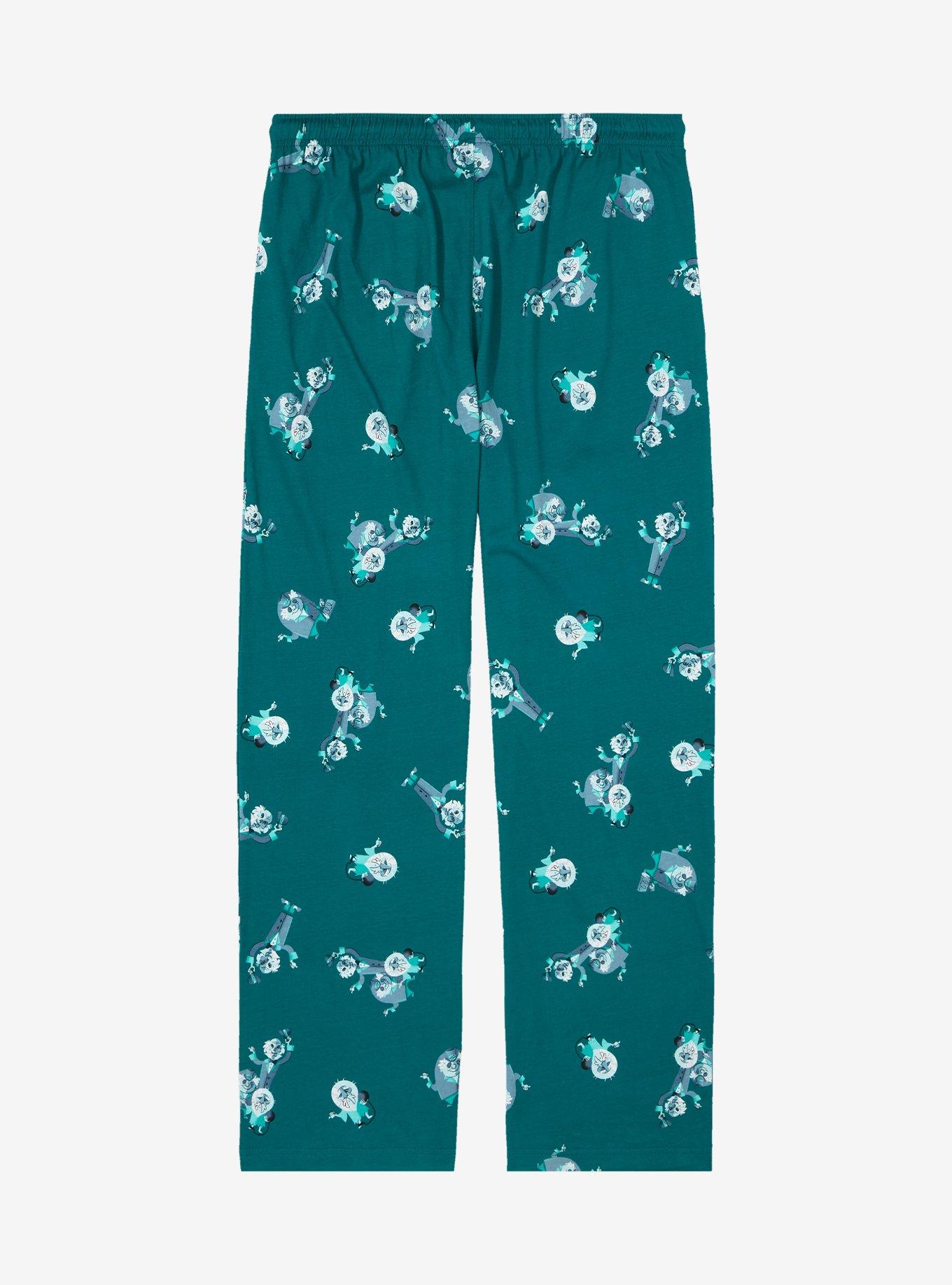 Disney The Haunted Mansion Hitchhiking Ghosts Allover Print Sleep Pants - BoxLunch Exclusive, FOREST GREEN, alternate