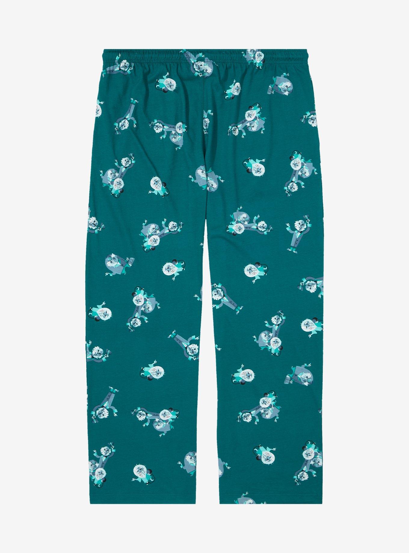 Disney The Haunted Mansion Hitchhiking Ghosts Allover Print Plus Size Sleep Pants - BoxLunch Exclusive, FOREST GREEN, alternate