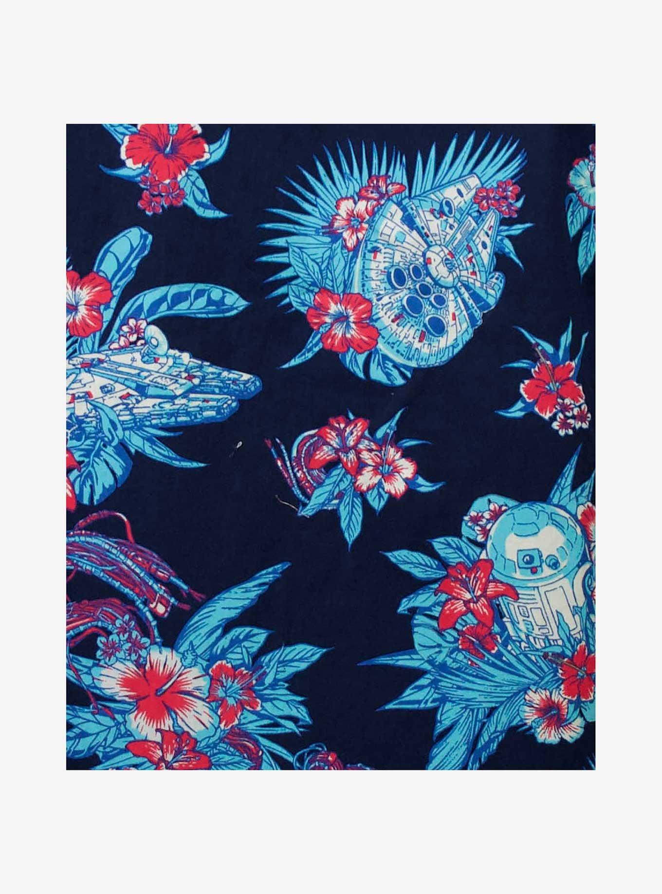 Star Wars R2-D2 & Millennium Falcon Pulled Cords Woven Button-Up, , hi-res