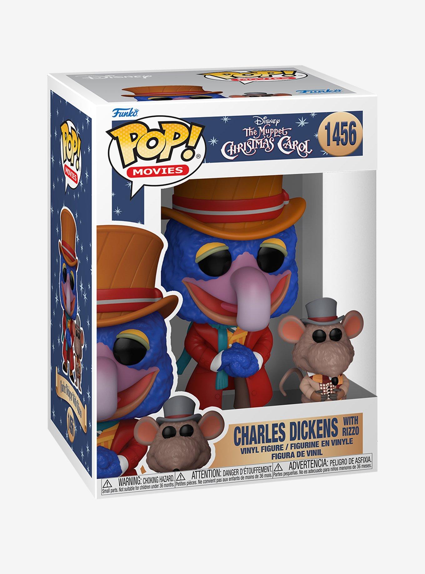 Funko Pop! Movies Disney The Muppet Christmas Carol Charles Dickens with Rizzo Vinyl Figure, , alternate