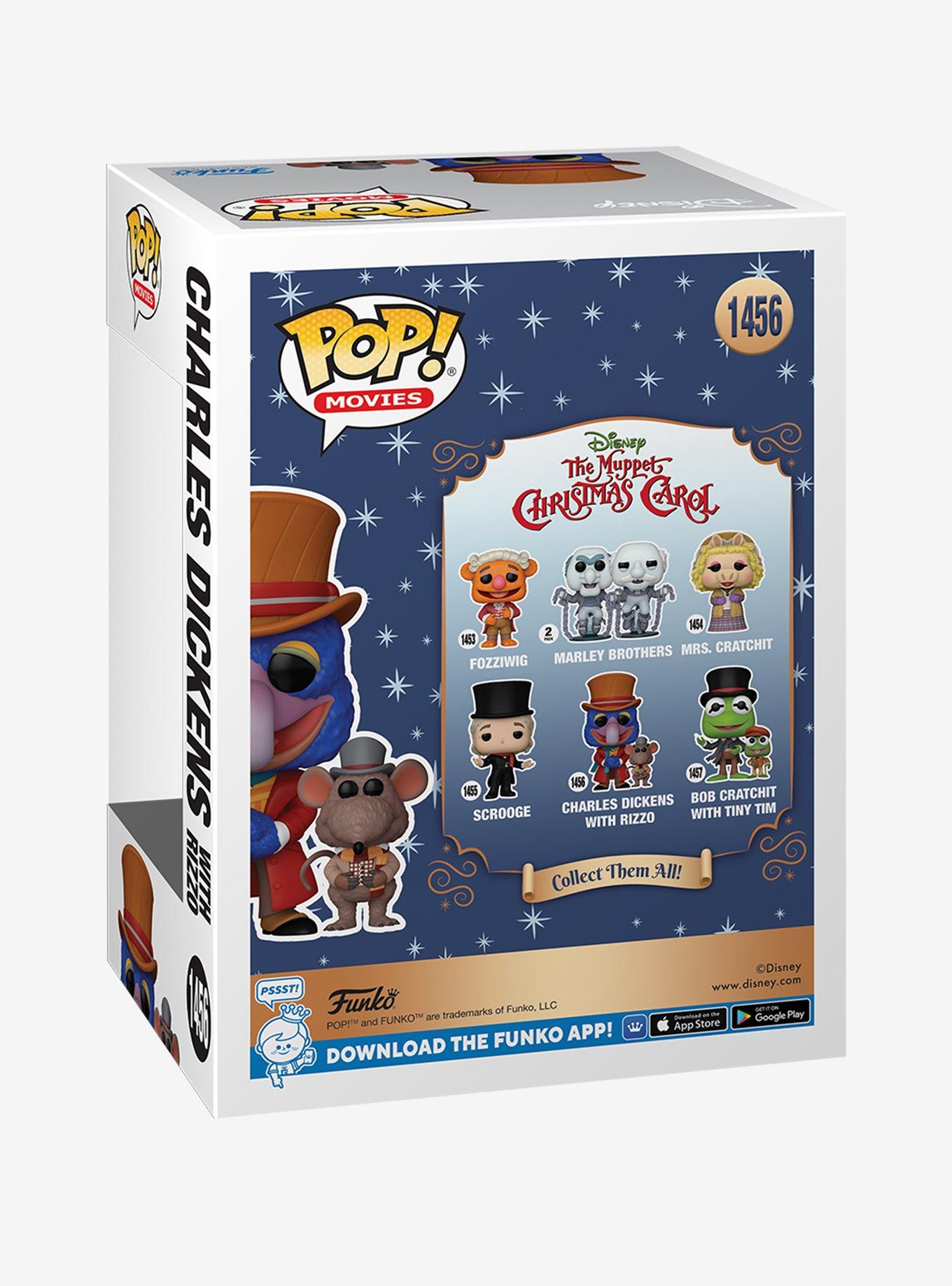 Funko Pop! Movies Disney The Muppet Christmas Carol Charles Dickens with Rizzo Vinyl Figure, , alternate