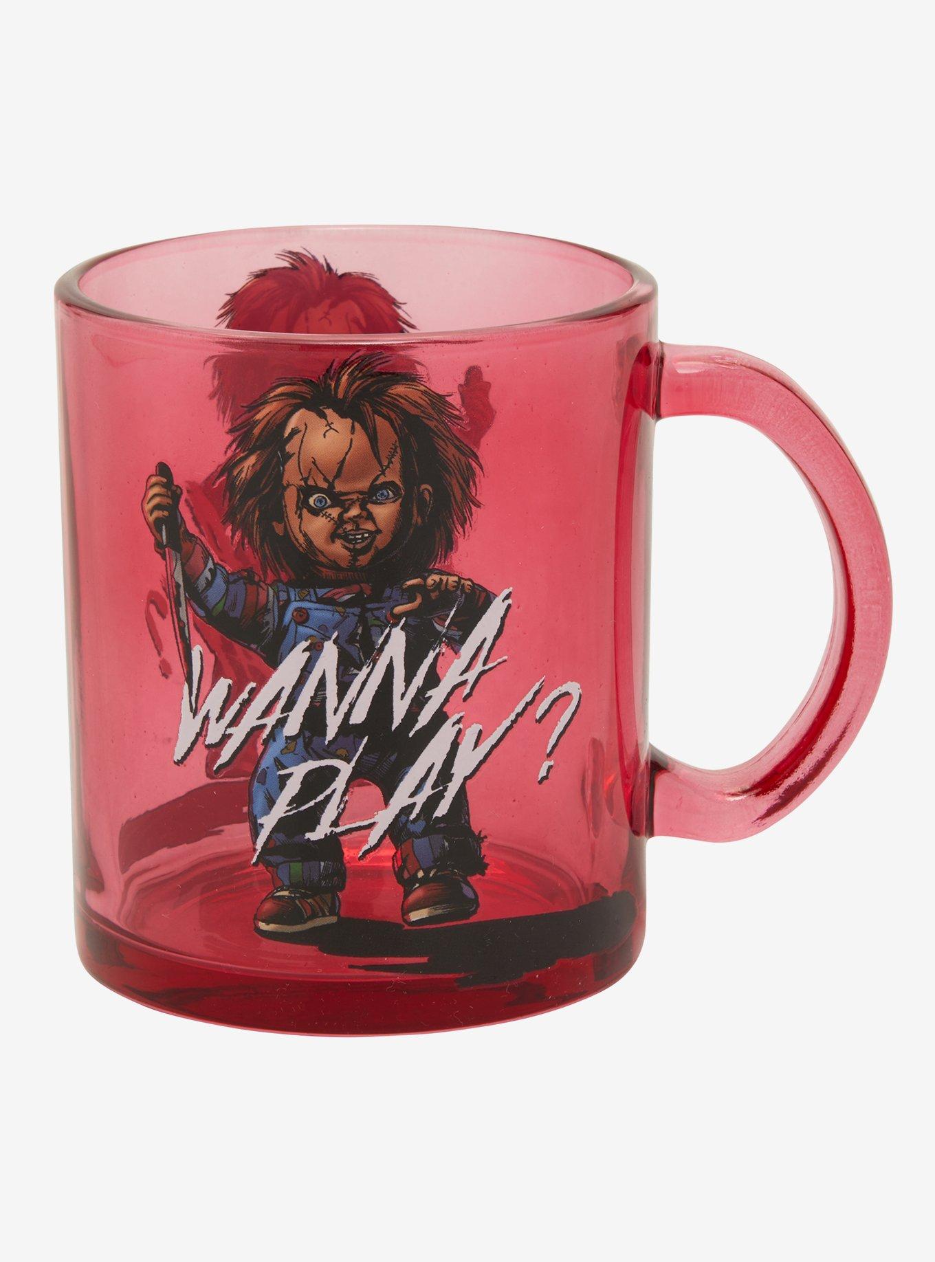 Chucky Wanna Play Glass Mug, , alternate