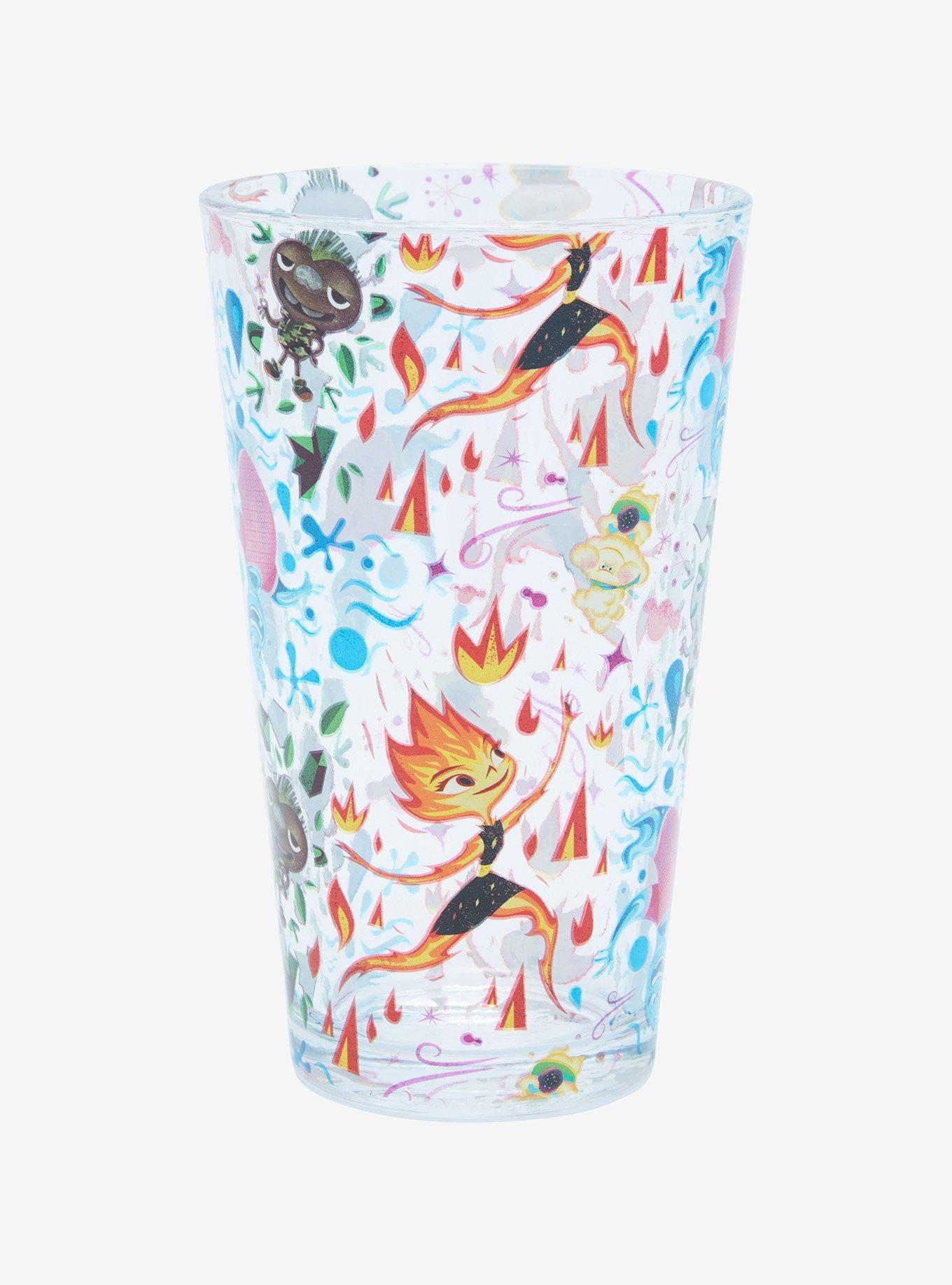 Disney Pixar Elemental Allover Print Pint Glass - BoxLunch Exclusive, , hi-res