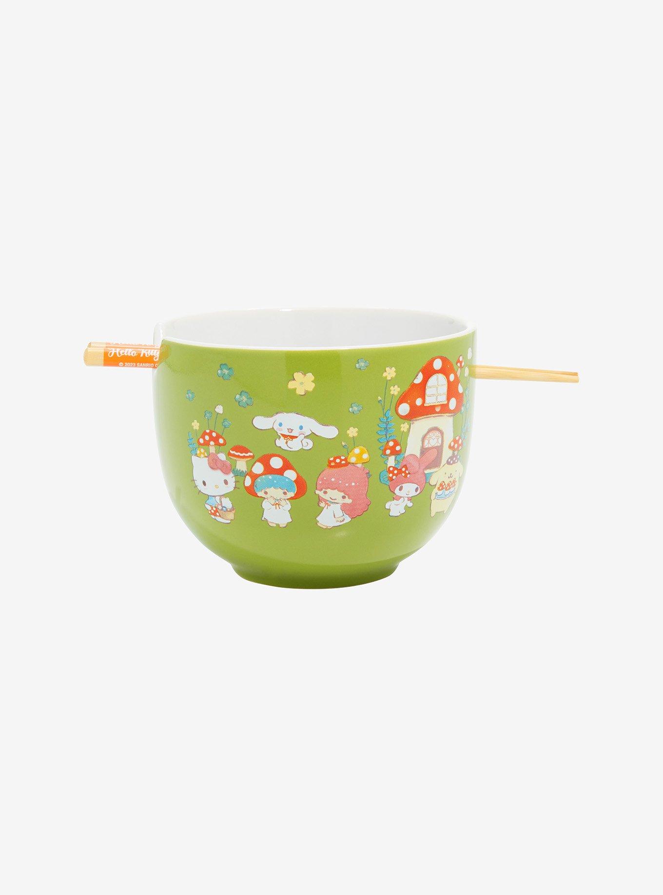 Sanrio Hello Kitty and Friends Mushroom Ramen Bowl with Chopsticks, , alternate