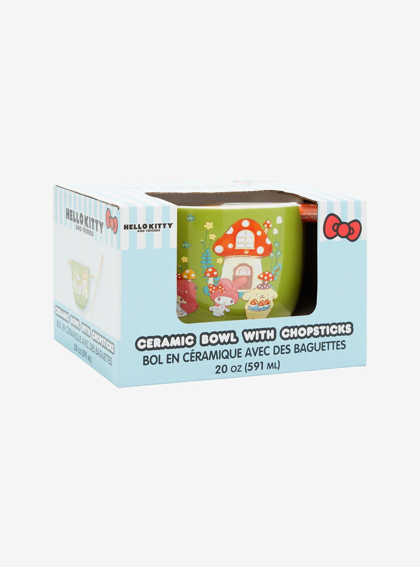 Sanrio Hello Kitty and Friends Mushroom Ramen Bowl with Chopsticks, , alternate