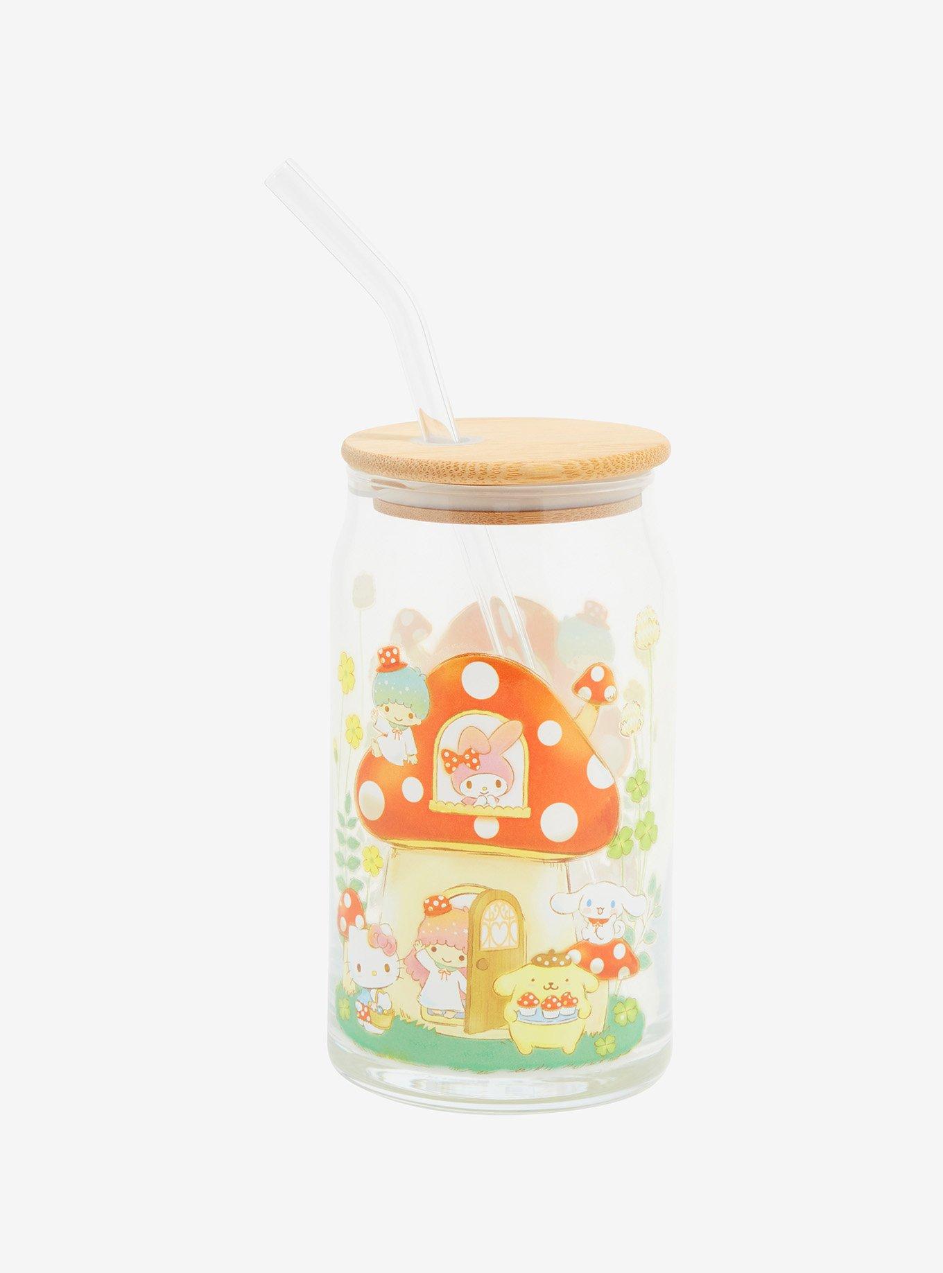 Sanrio Hello Kitty and Friends Mushroom House Portrait Glass Tumbler, , alternate