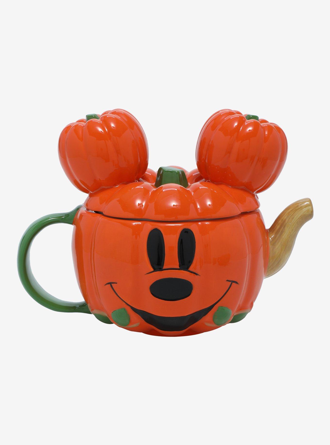 Disney Mickey Mouse Pumpkin Tea Pot and Cups Set, , alternate