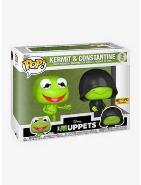 Funko Disney The Muppets Pop! Kermit & Constantine Vinyl Figure Set Hot Topic Exclusive, , hi-res