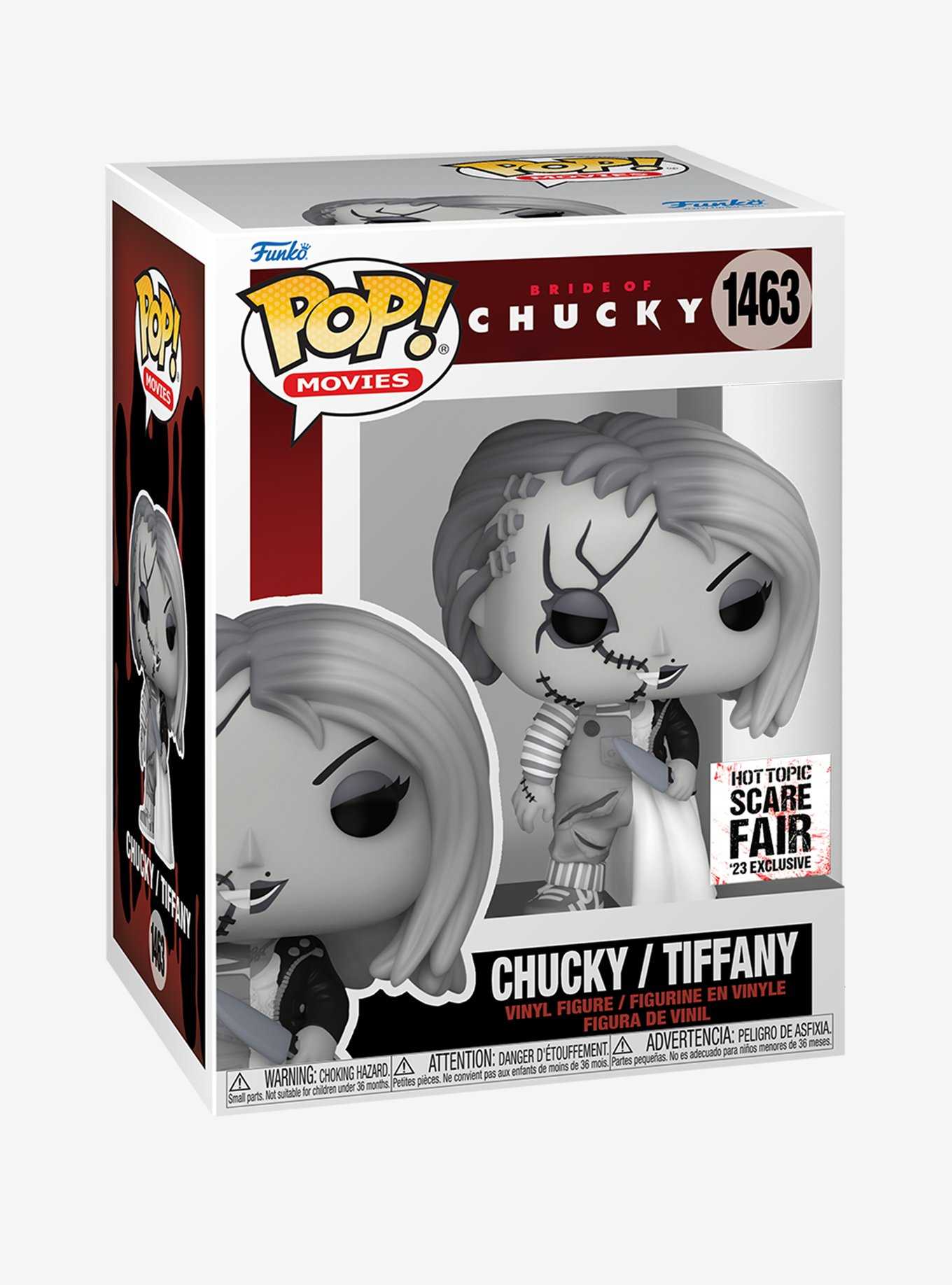 Funko Bride Of Chucky Pop! Movies Chucky/Tiffany Vinyl Figure 2023 HT Scare Fair Exclusive, , hi-res