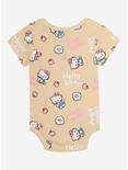 Sanrio Hello Kitty Apple Allover Print Infant One-Piece - BoxLunch Exclusive, PEACH, alternate