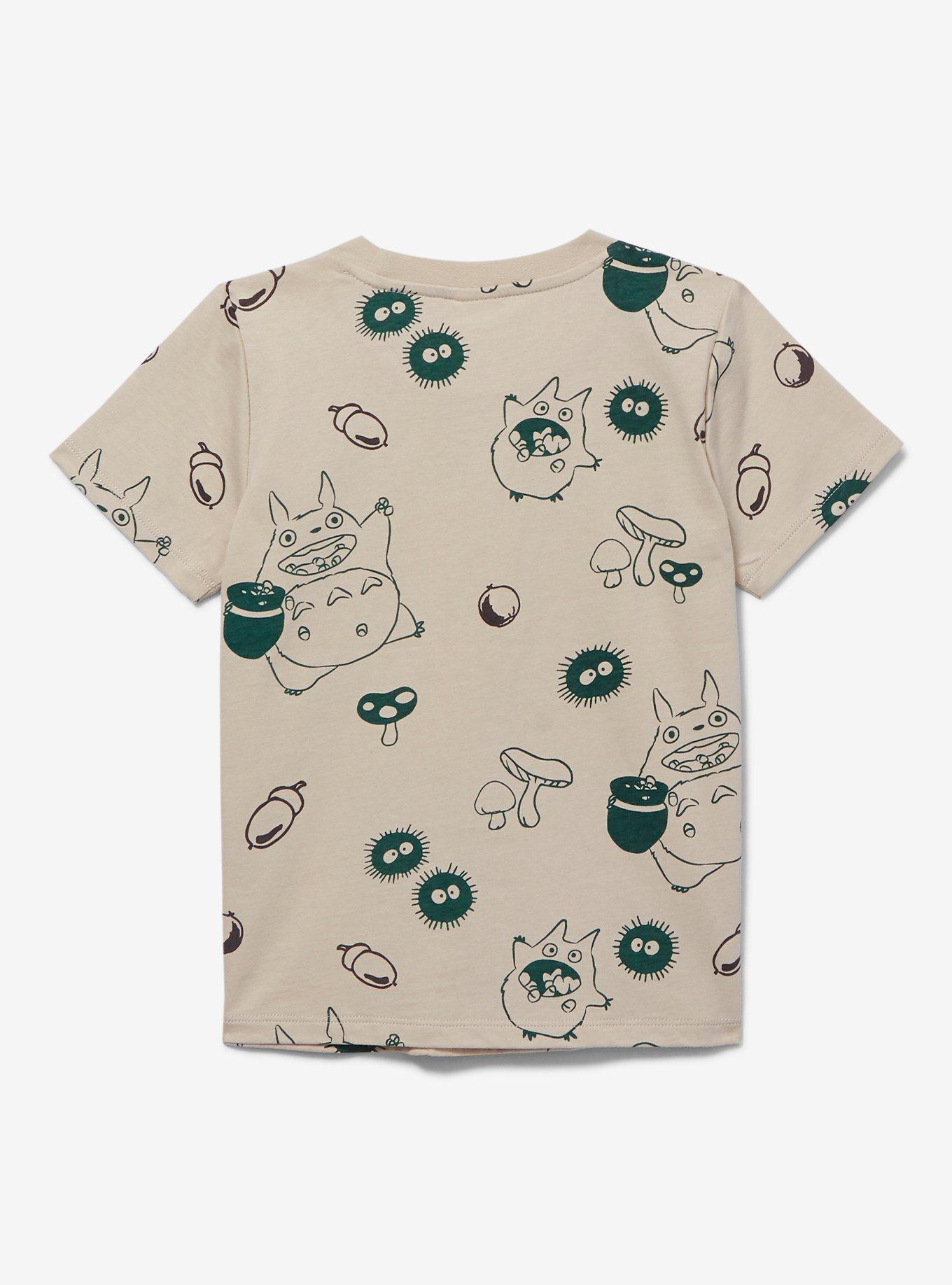 Our Universe Studio Ghibli My Neighbor Totoro Character Allover Print Toddler T-Shirt - BoxLunch Exclusive, NATURAL, alternate