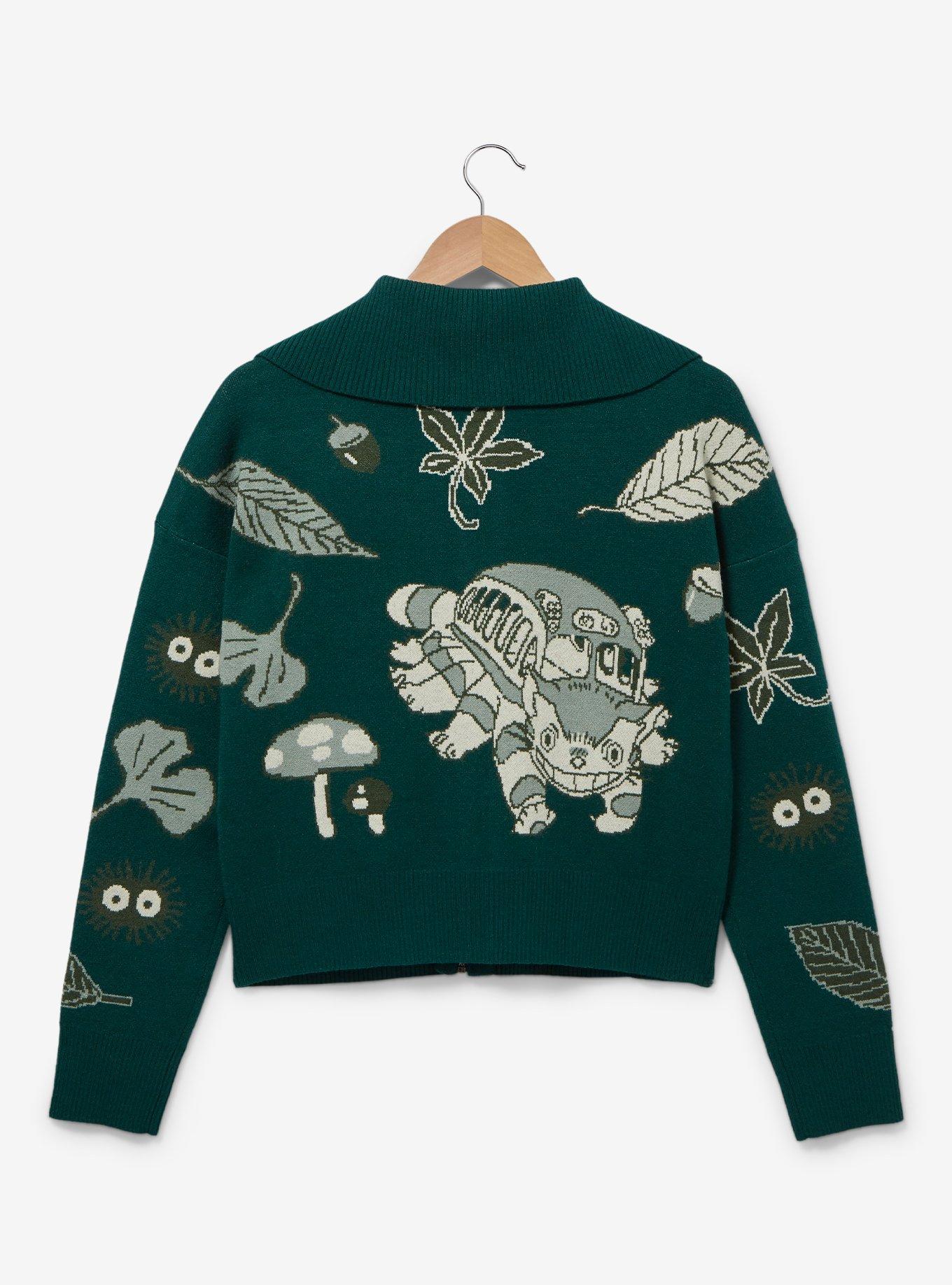 Studio Ghibli My Neighbor Totoro Allover Print Zippered Women's Sweater - BoxLunch Exclusive, , hi-res