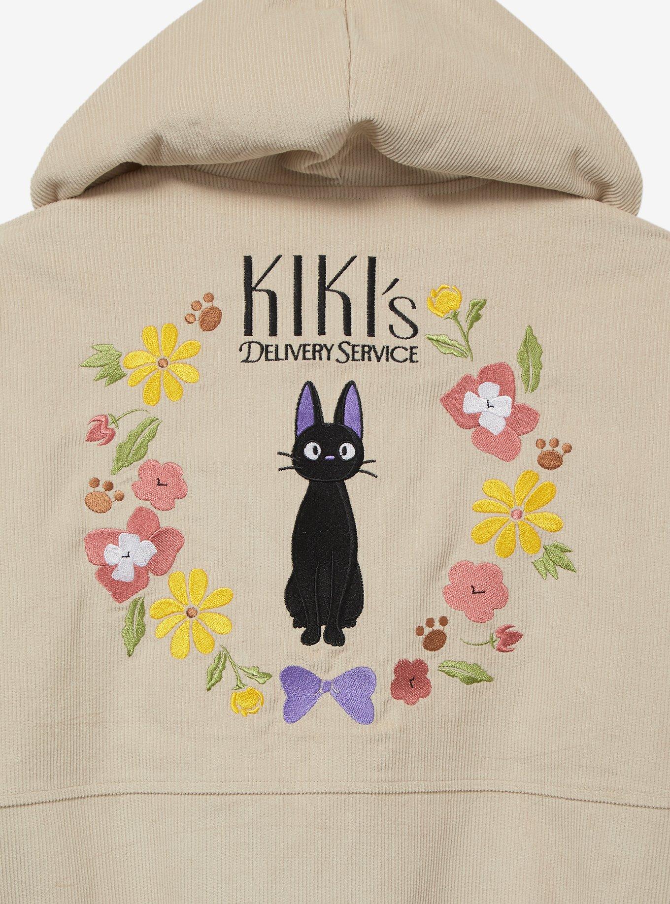 Studio Ghibli Kiki’s Delivery Service Jiji Floral Women’s Corduroy Jacket - BoxLunch Exclusive, BEIGE, alternate