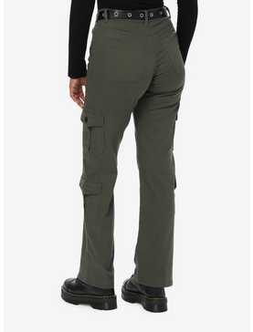 Social Collision Olive Cargo Pants With Belt, , hi-res