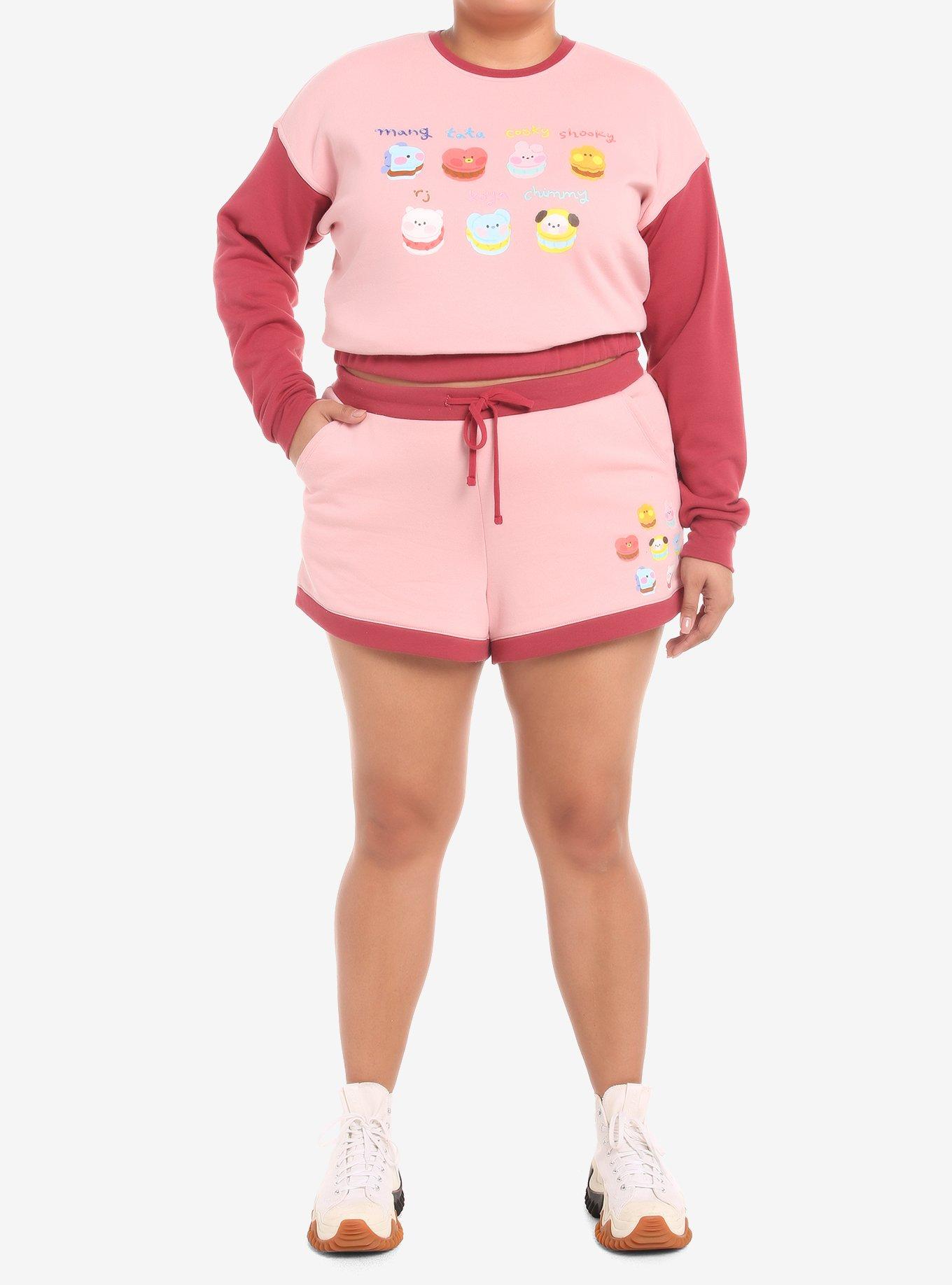 BT21 Sweetie Girls Crop Sweatshirt Plus Size, MULTI, alternate