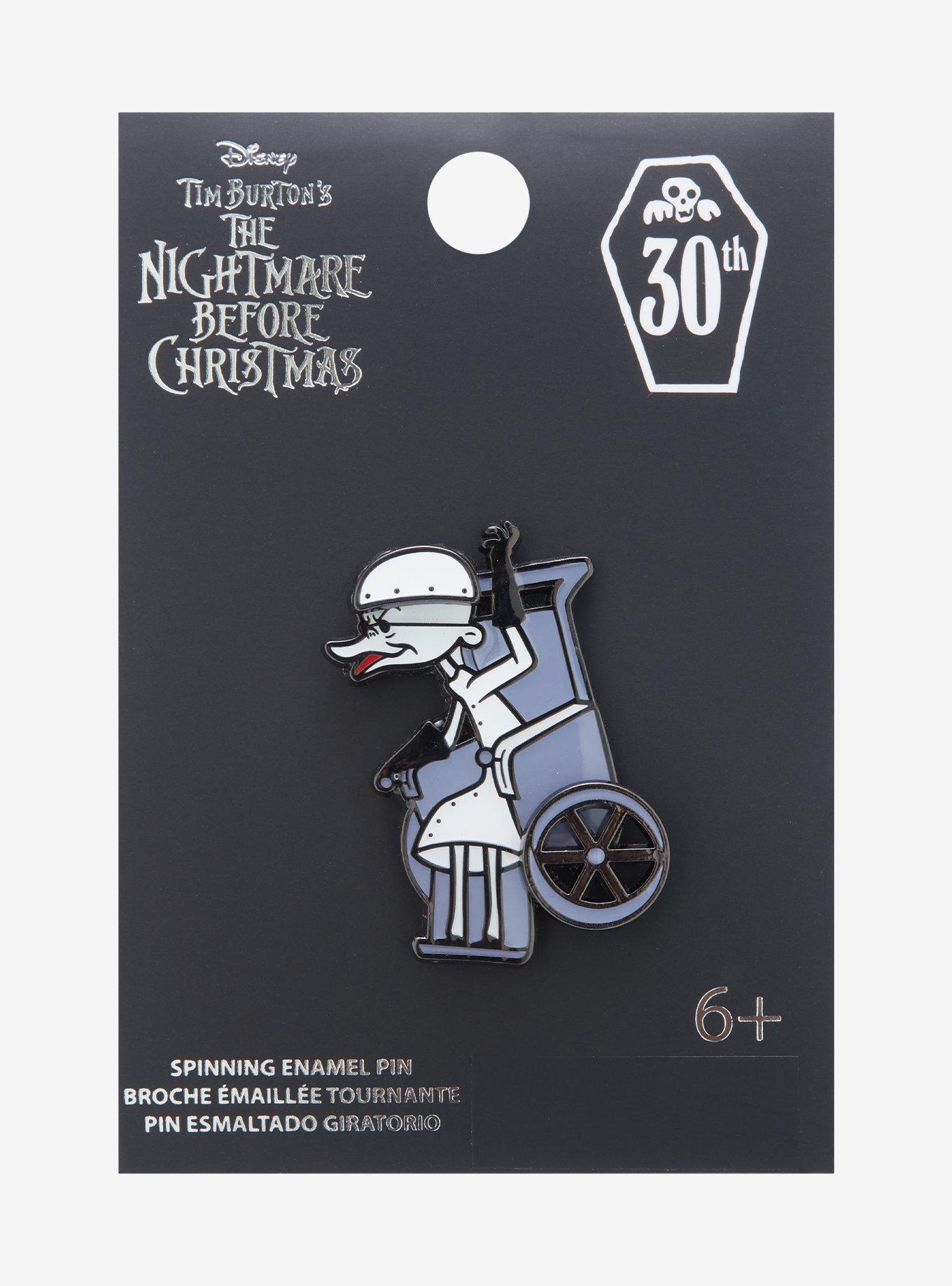 Loungefly The Nightmare Before Christmas Dr. Finkelstein Spinning Enamel Pin, , alternate