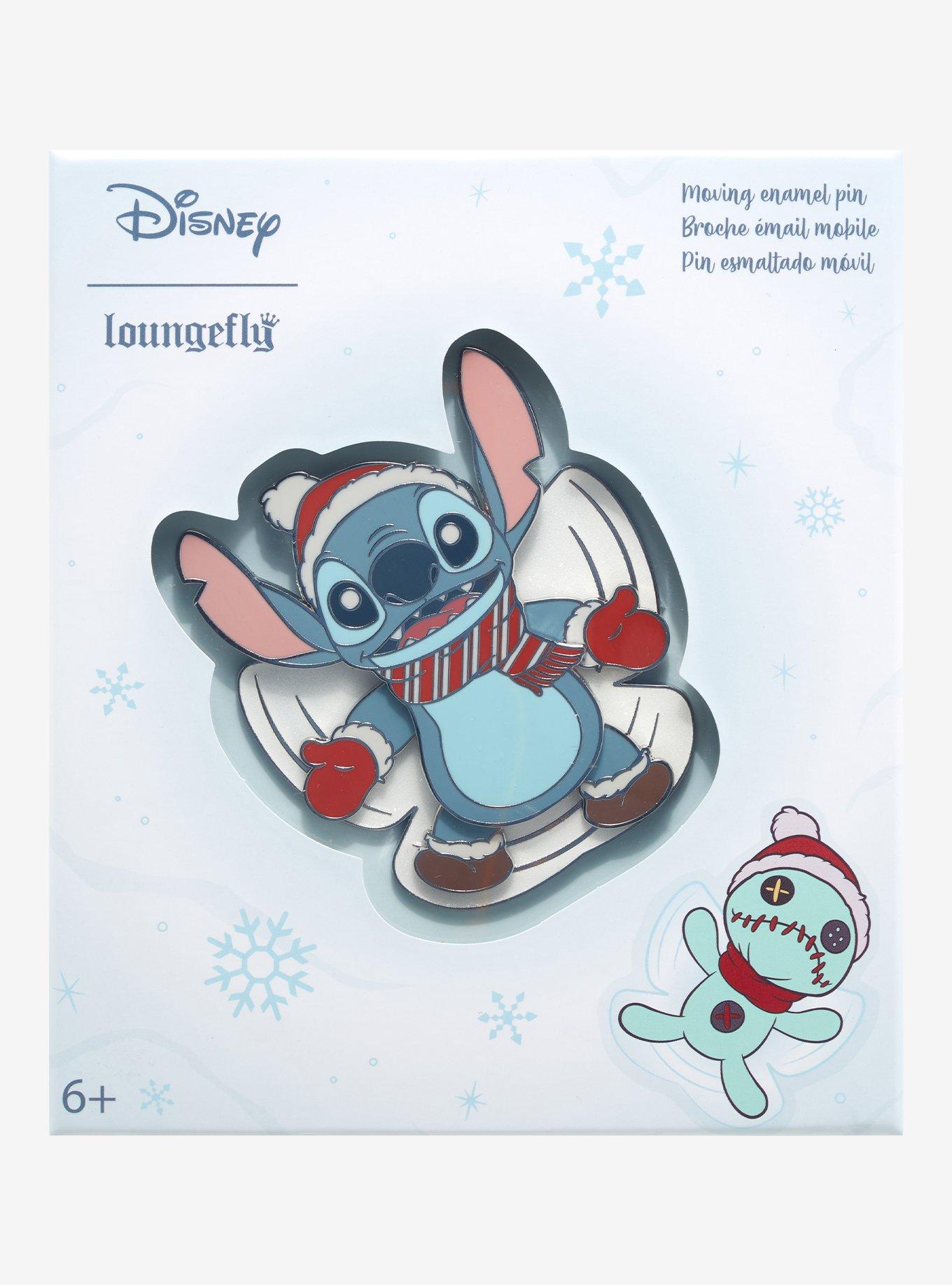 Loungefly Disney Lilo & Stitch Snow Angel Moving Enamel Pin, , alternate