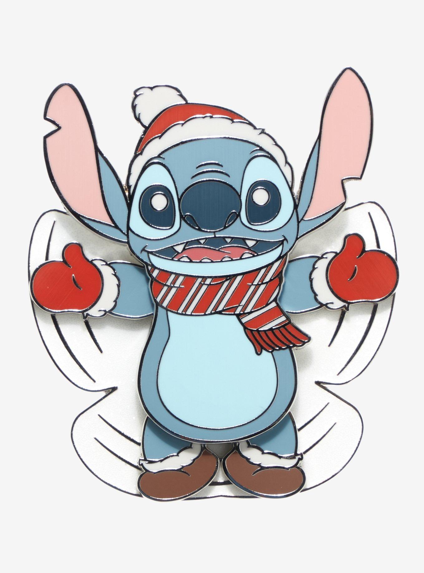 Loungefly Disney Lilo & Stitch Snow Angel Moving Enamel Pin, , alternate