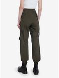 Olive Zipper Suspender Jogger Pants, OLIVE, alternate