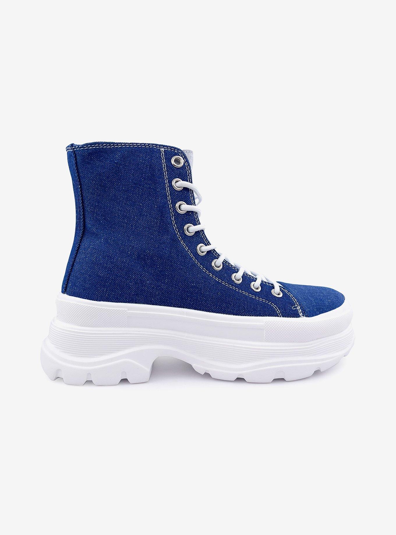 Belle High Top Platform Sneaker Denim, DENIM, alternate