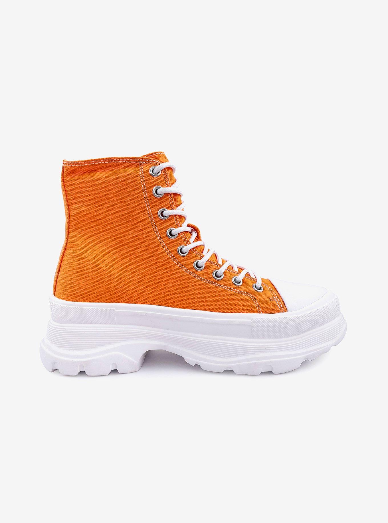 Belle High Top Platform Sneaker Orange, ORANGE, alternate