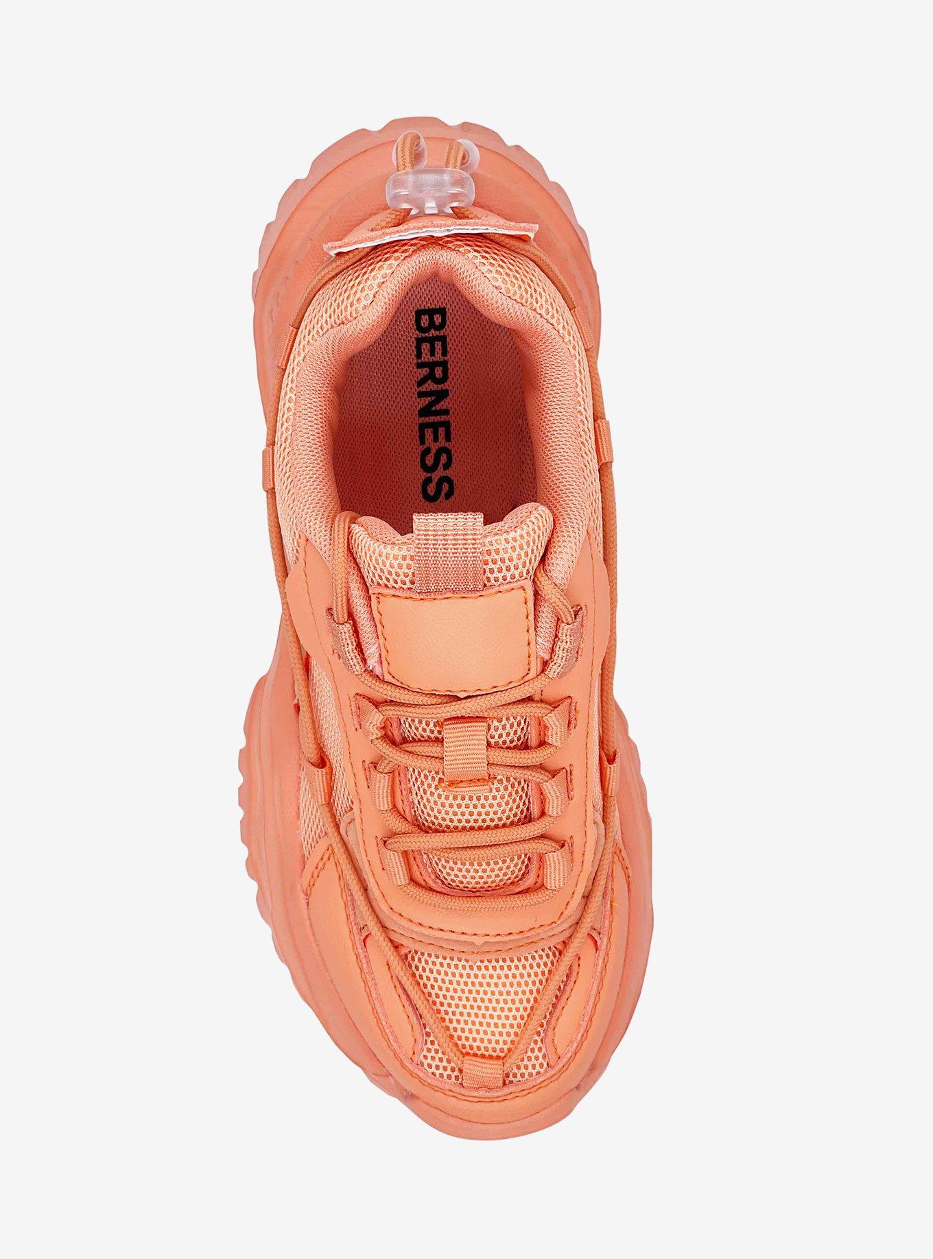 Kaylee Platform Sneaker with Wrap Around Lacing, ORANGE, alternate