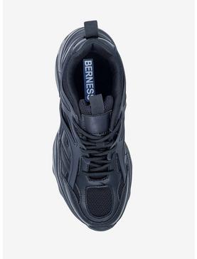 Madelyn Mixed Material Platform Sneaker Black, , hi-res