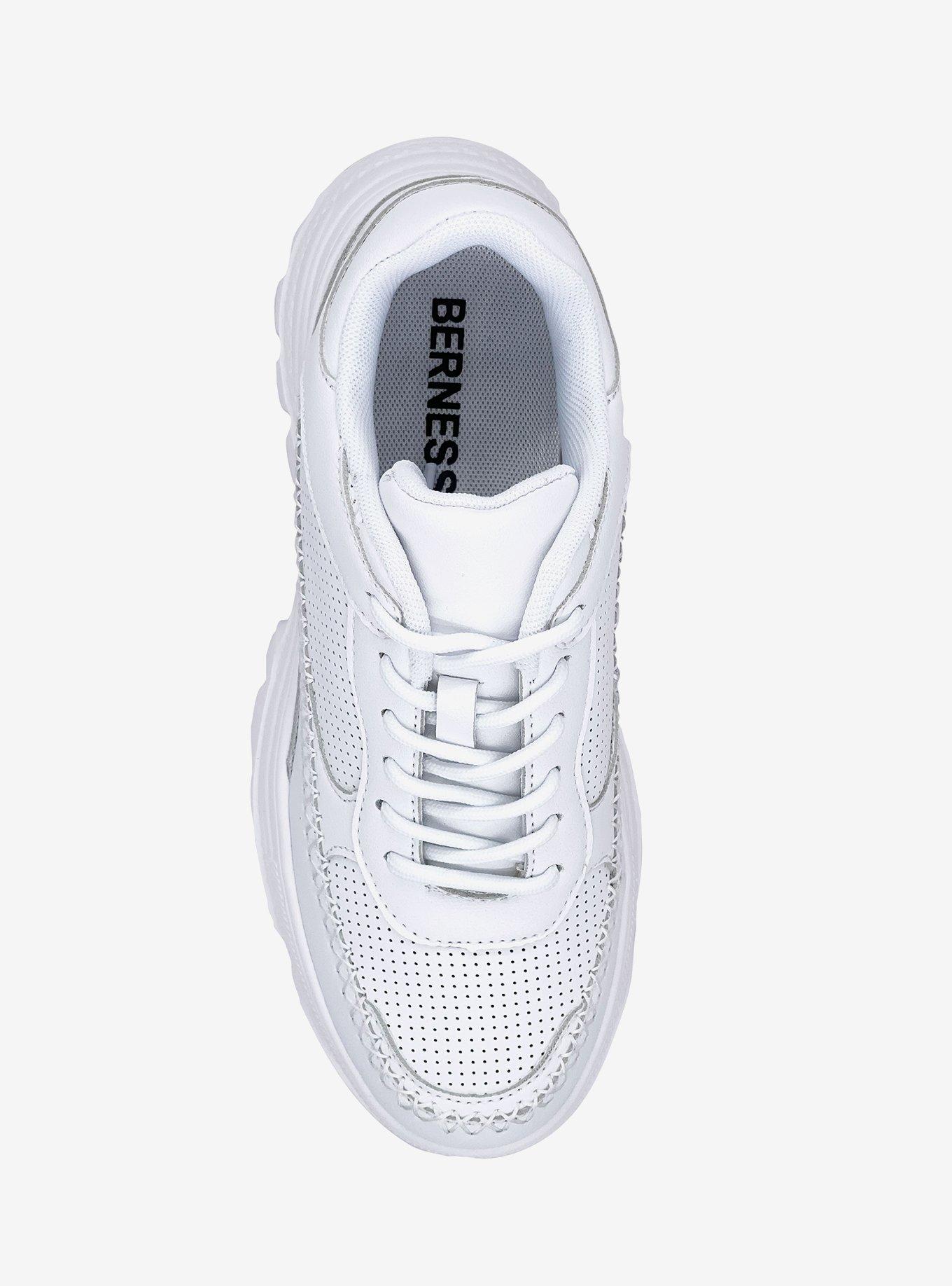 Mavise Platform Sneaker with Perforated Upper White, BRIGHT WHITE, alternate