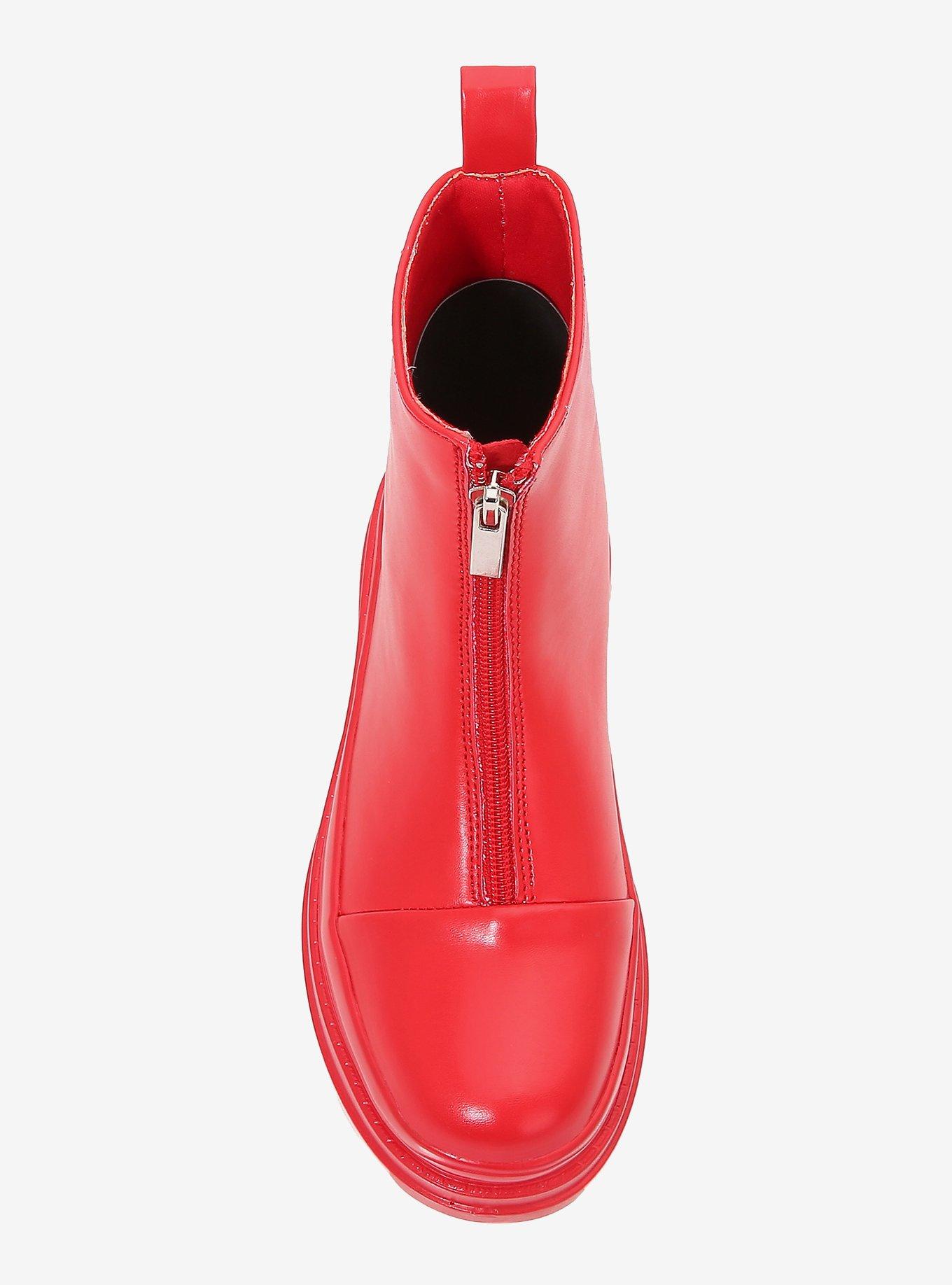 Taylor Platform Front Zip Bootie Red, RED, alternate