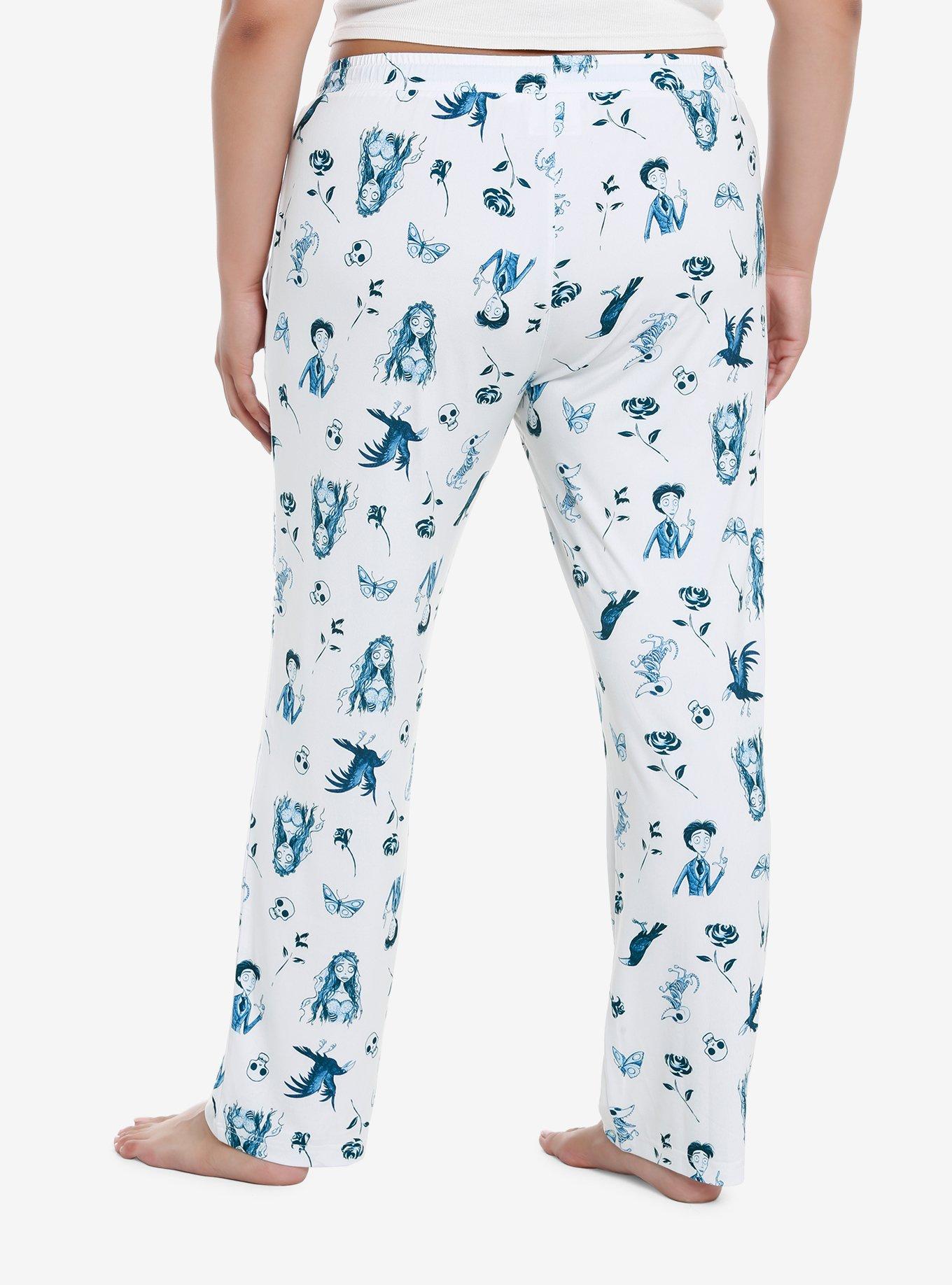 Corpse Bride Characters Girls Pajama Pants Plus Size, BLACK, alternate