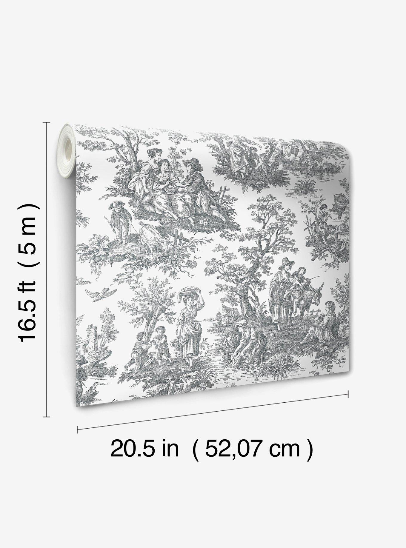 Country Life Toile Peel & Stick Wallpaper, , alternate