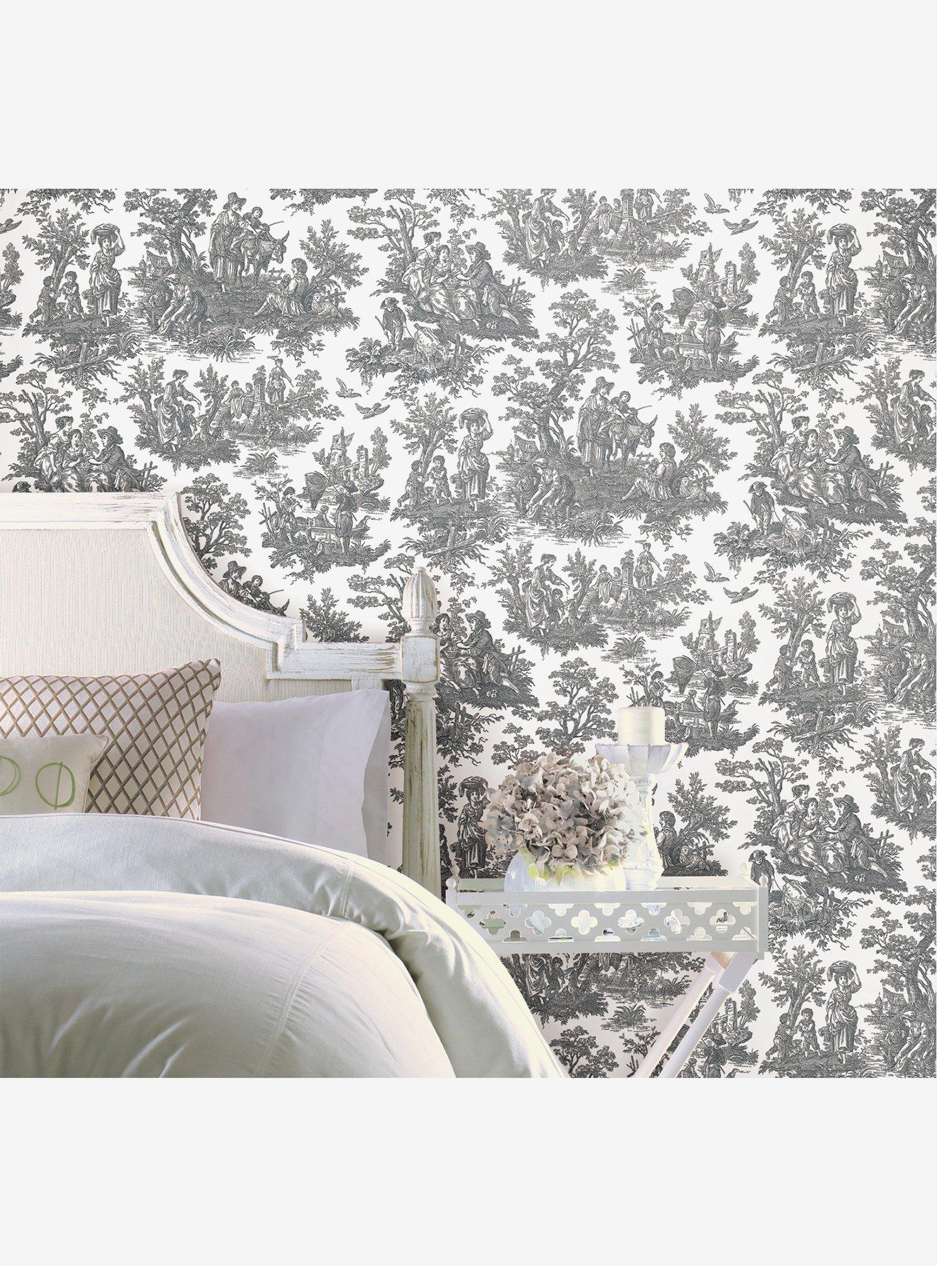 Country Life Toile Peel & Stick Wallpaper, , alternate