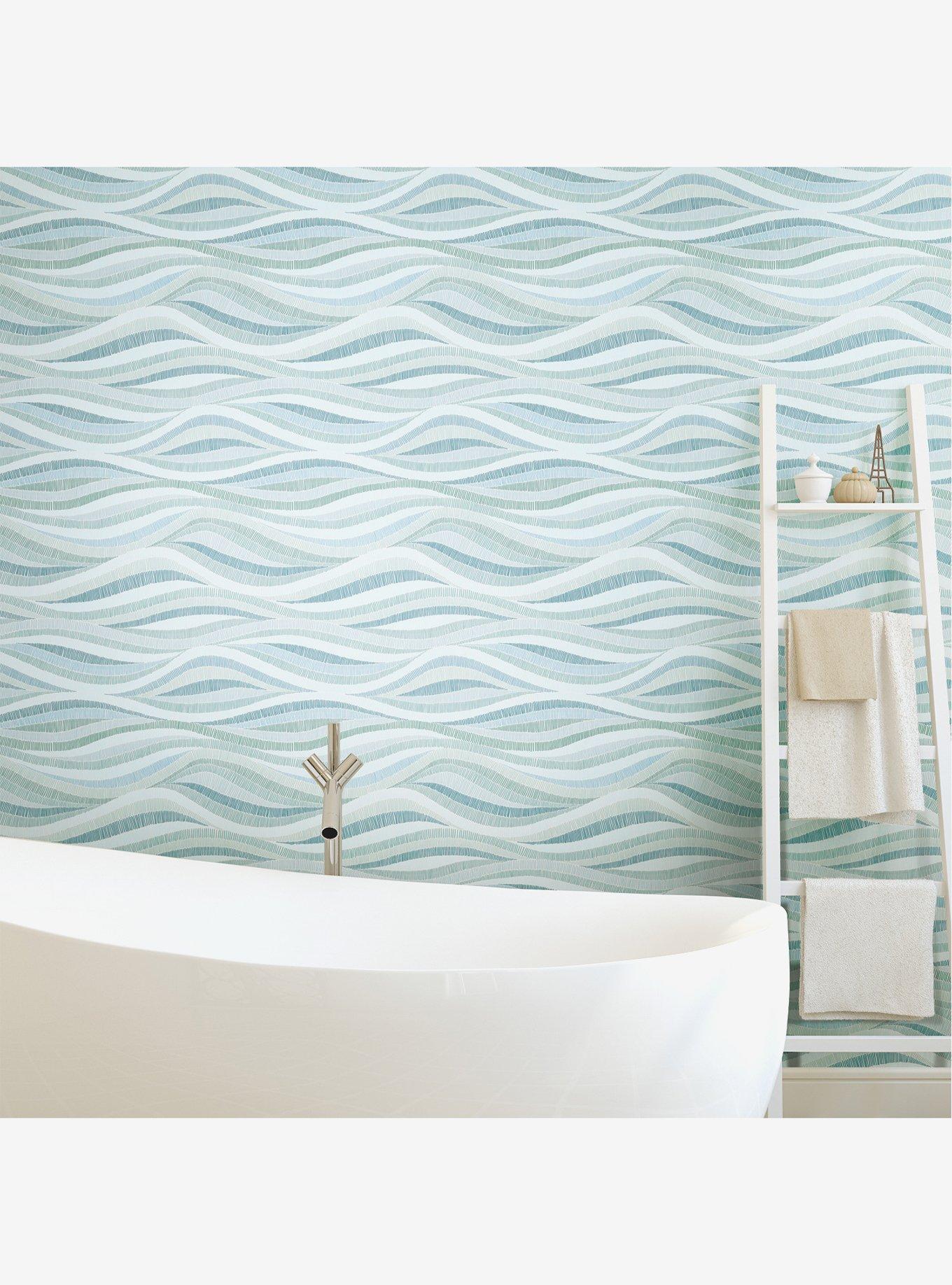 Mosaic Waves Peel & Stick Wallpaper, , alternate