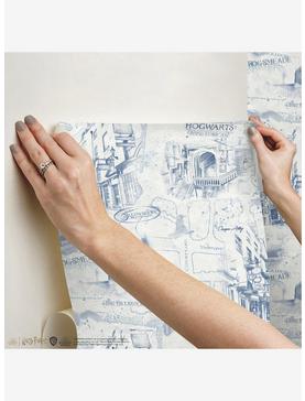 Plus Size Harry Potter Blue Map Peel & Stick Wallpaper, , hi-res