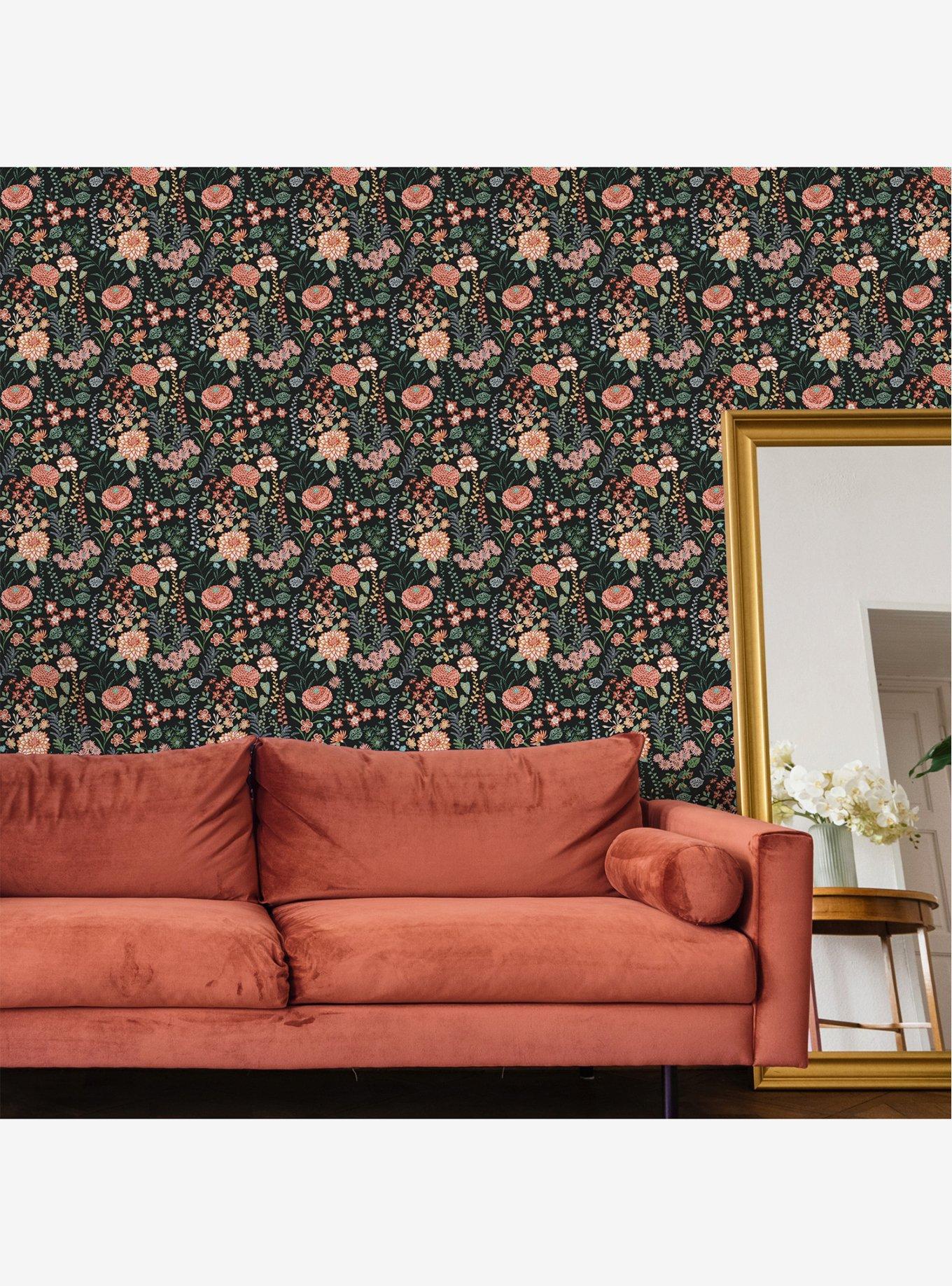Waverly Fiona Floral Peel & Stick Wallpaper, , alternate