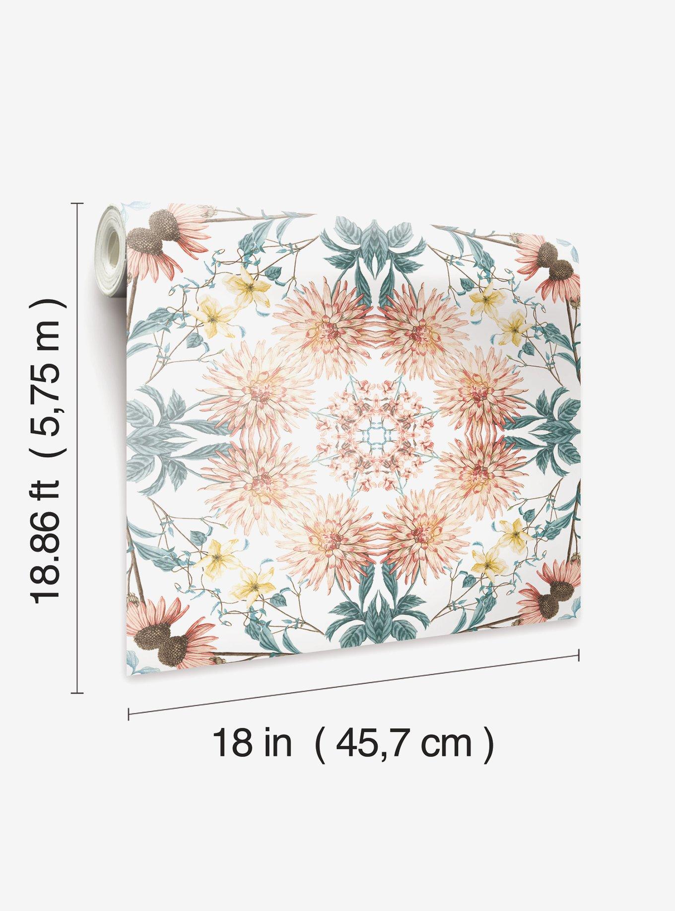 Cottage Garden Kaleidoscope Peel & Stick Wallpaper, , alternate