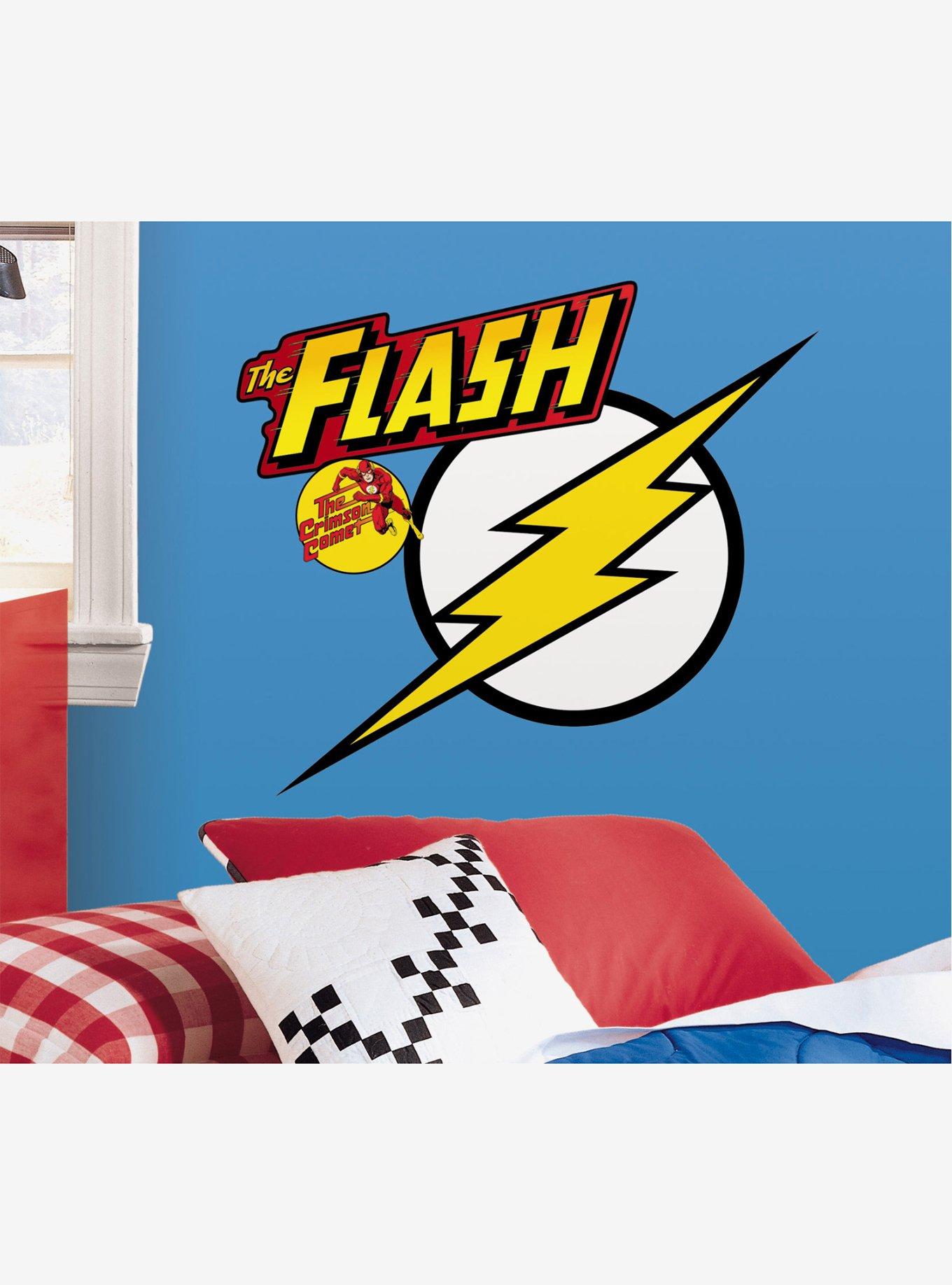 DC Comics The Flash Classic Logo Peel And Stick Giant Wall Decals, , alternate