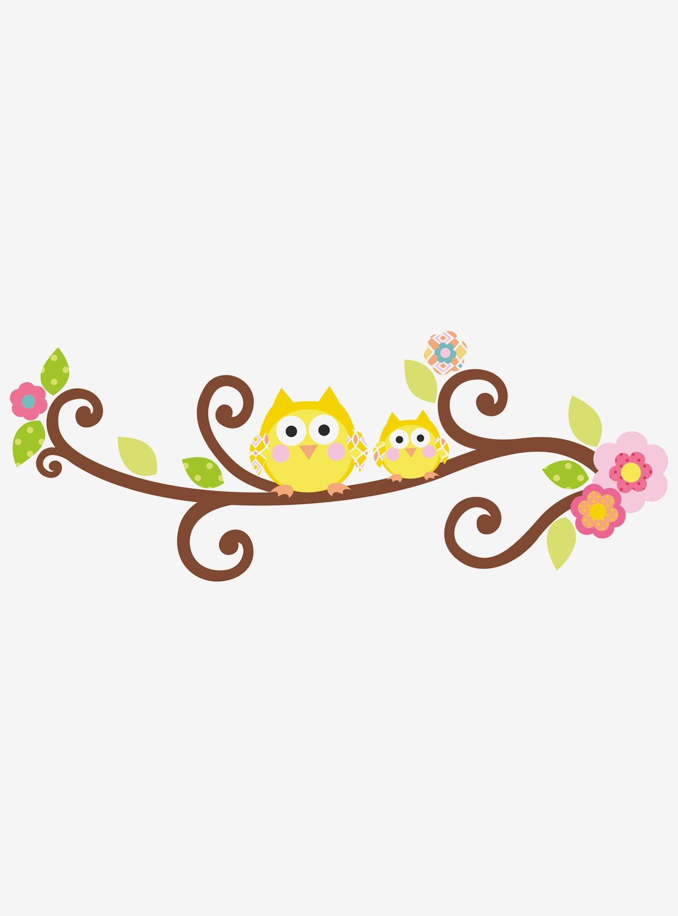 Happi Scroll Tree Letter Branch Peel & Stick Giant Wall Decal, , hi-res