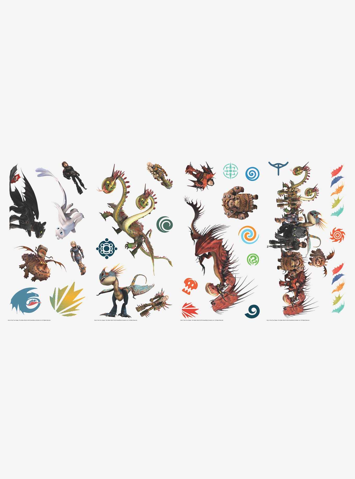 How To Train Your Dragon Dragons Peel And Stick Wall Decals, , hi-res
