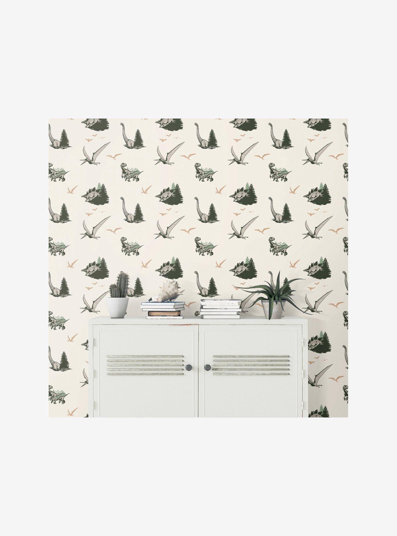 Jurassic World Dominion Vintage Dinosaurs Peel And Stick Wallpaper, , alternate