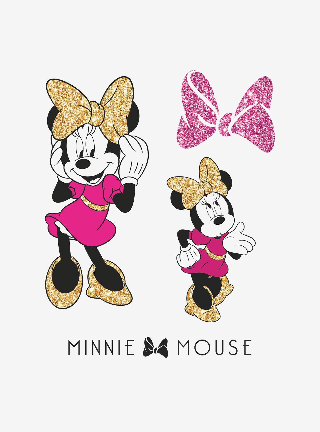 Disney Minnie Mouse Peel And Stick Wall Decals With Glitter, , alternate