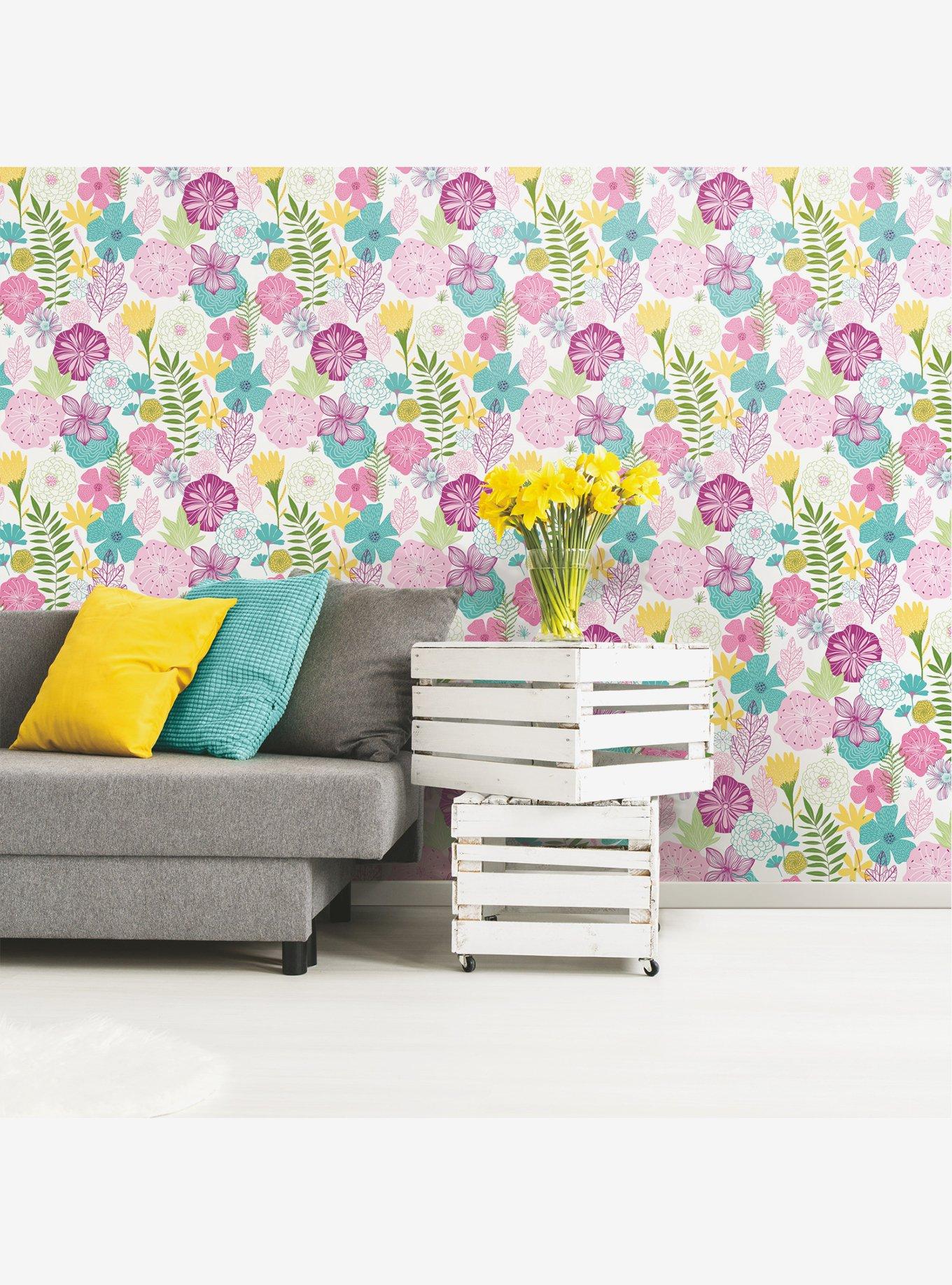 Perennial Blooms Peel & Stick Wallpaper, , alternate