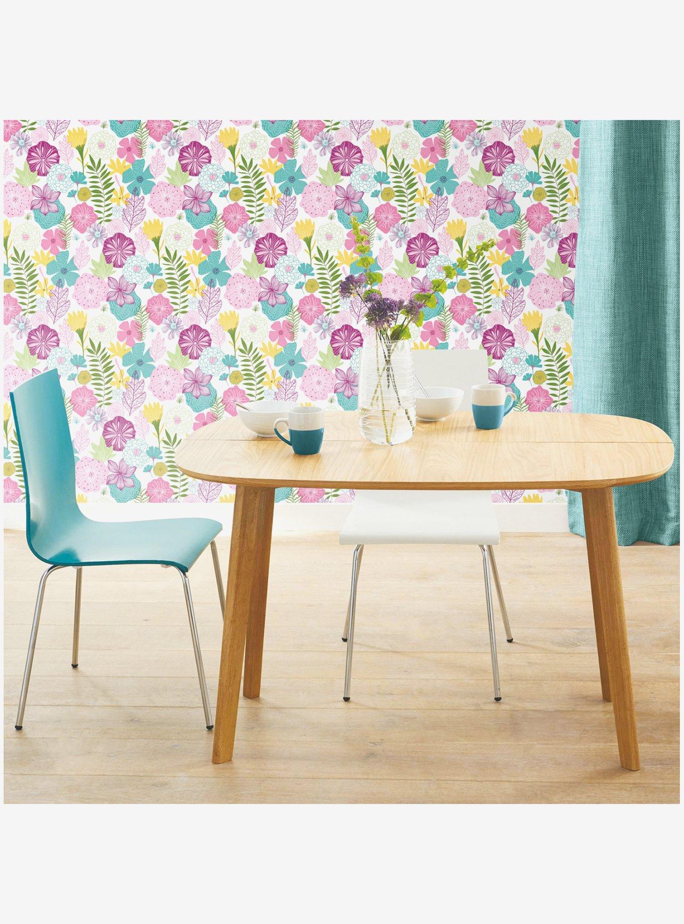 Perennial Blooms Peel & Stick Wallpaper, , alternate